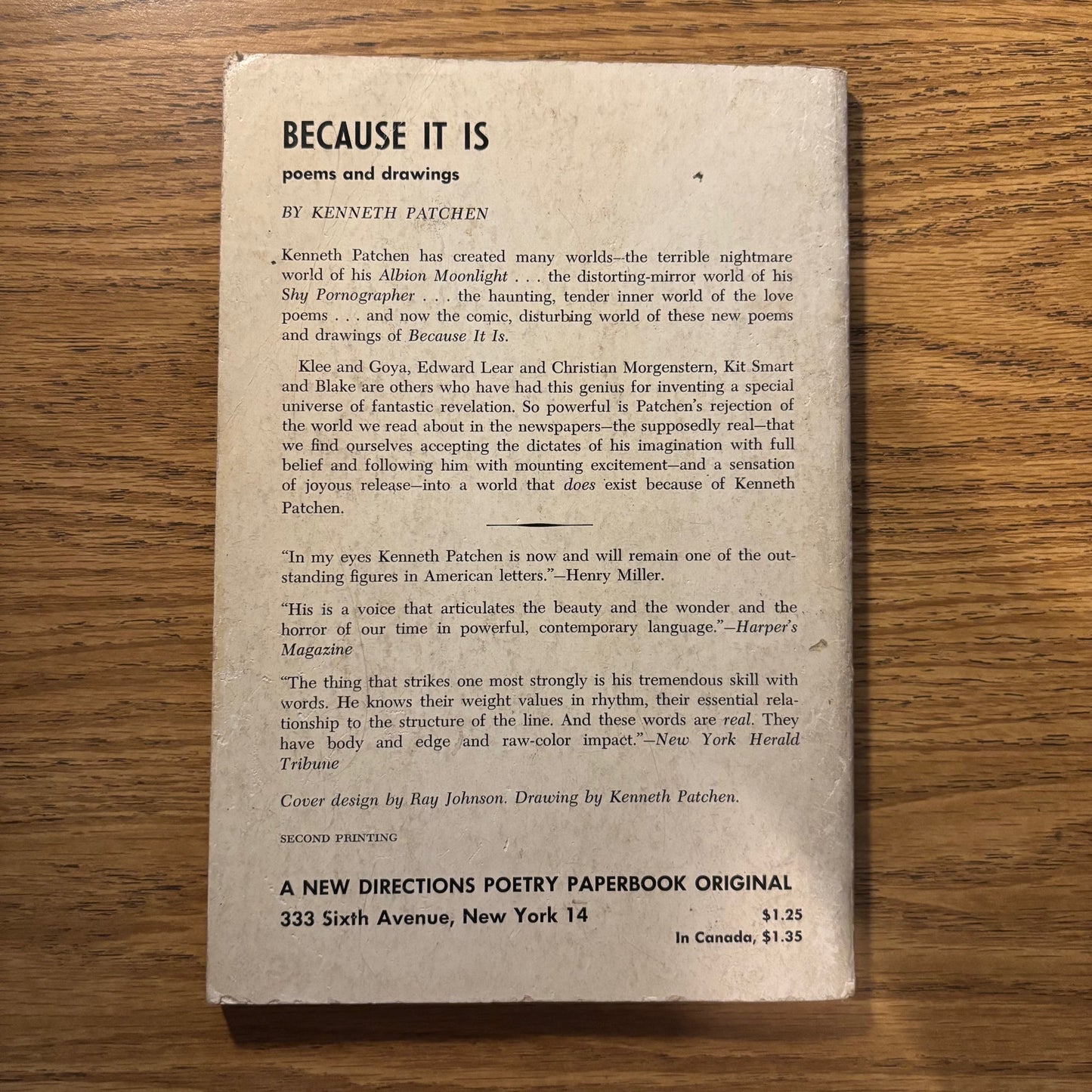 Kenneth Patchen - Because It Is