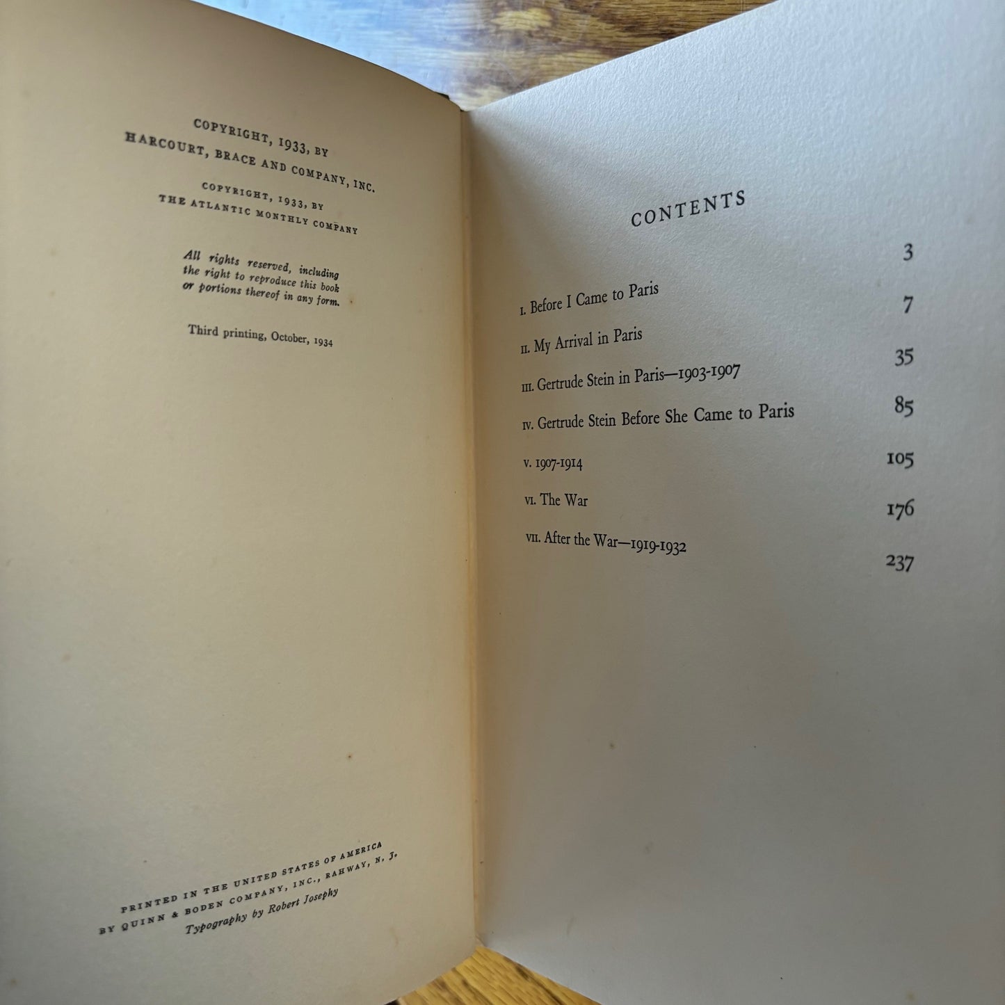 (Gertrude Stein) The Autobiography of Alice B. Toklas - Signed