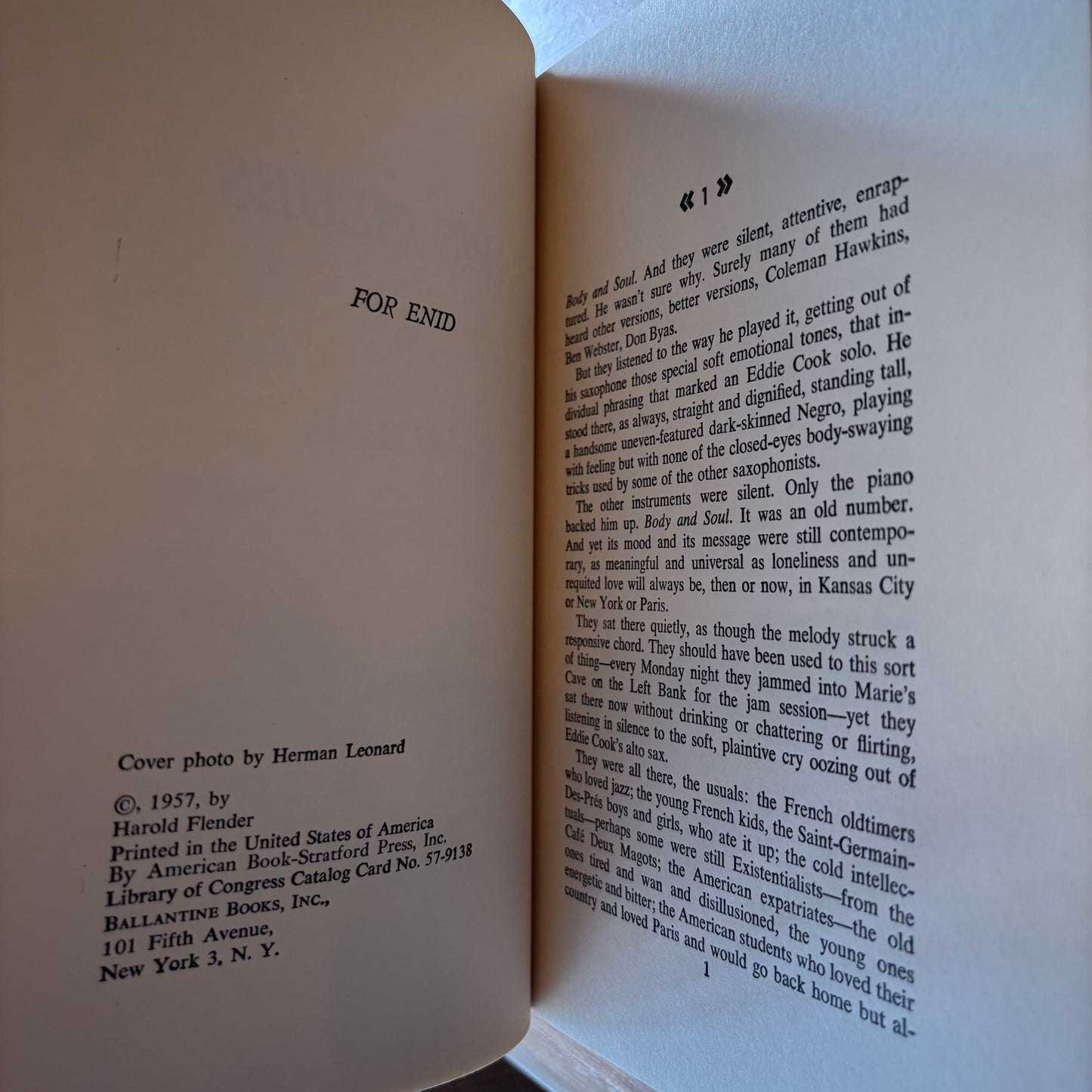 Harold Flender - Paris Blues - First Edition