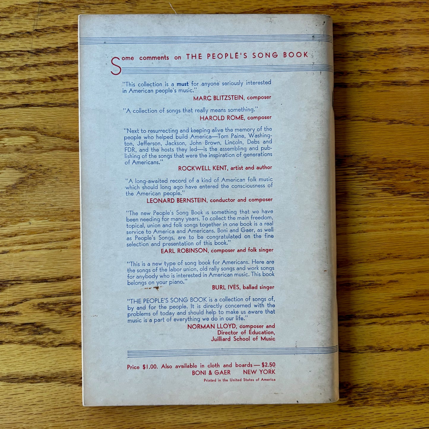 Waldemar Hille, Alan Lomax, B.A. Botkin - The People's Song Book