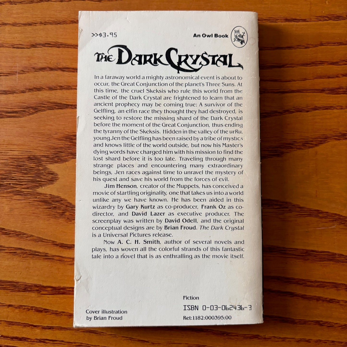 A.C.H. Smith - The Dark Crystal - First Edition