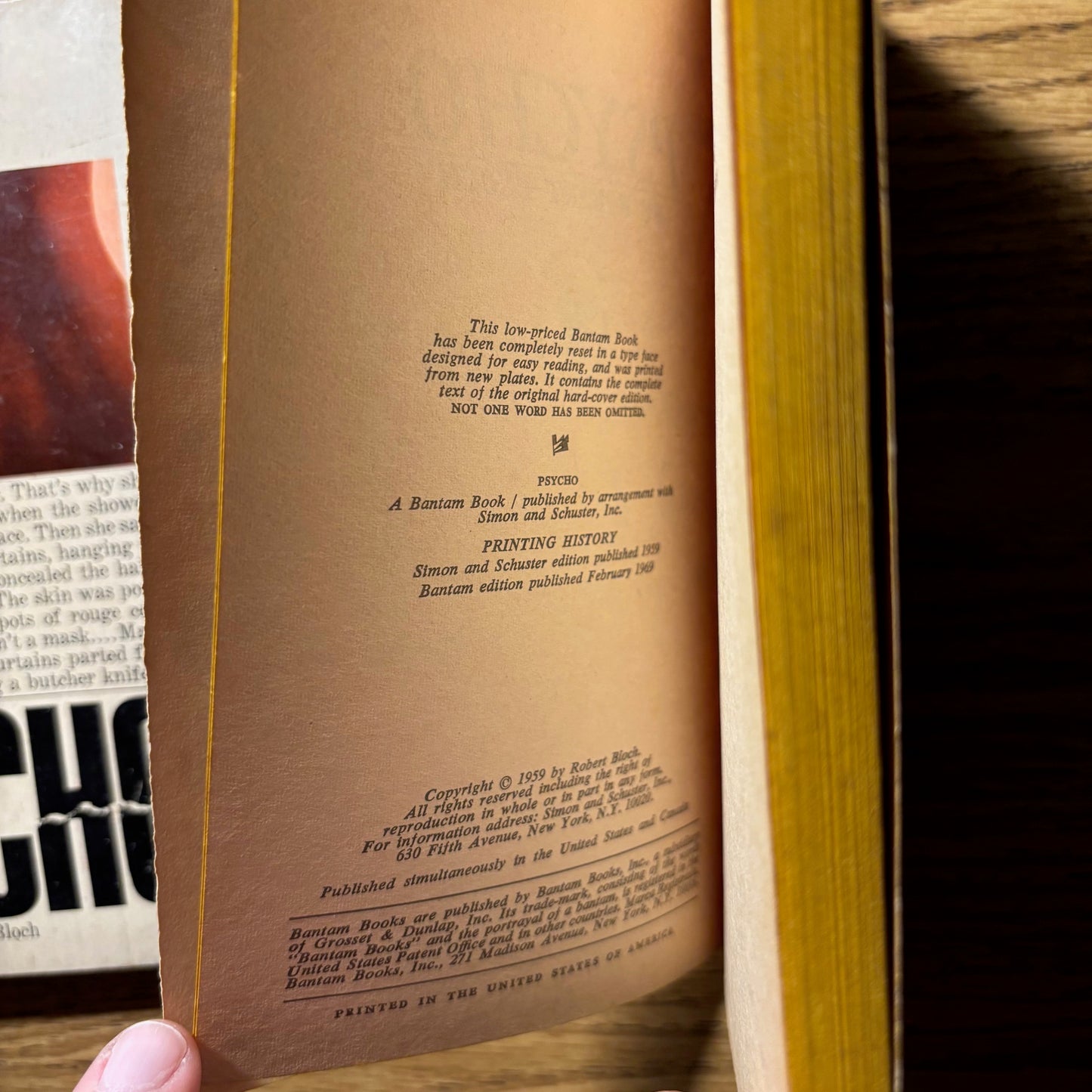 Robert Bloch - Psycho - First Edition Paperback