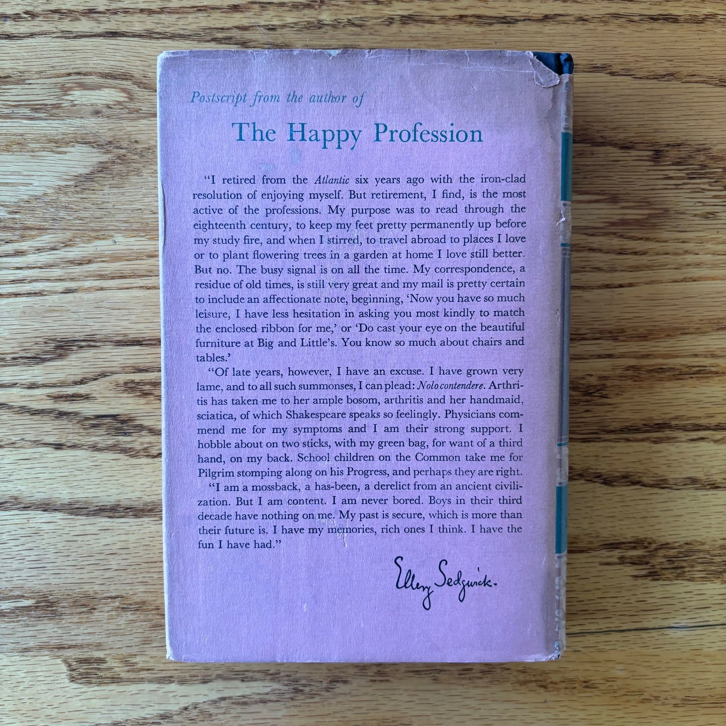 Ellery Sedgwick - The Happy Profession - First Edition