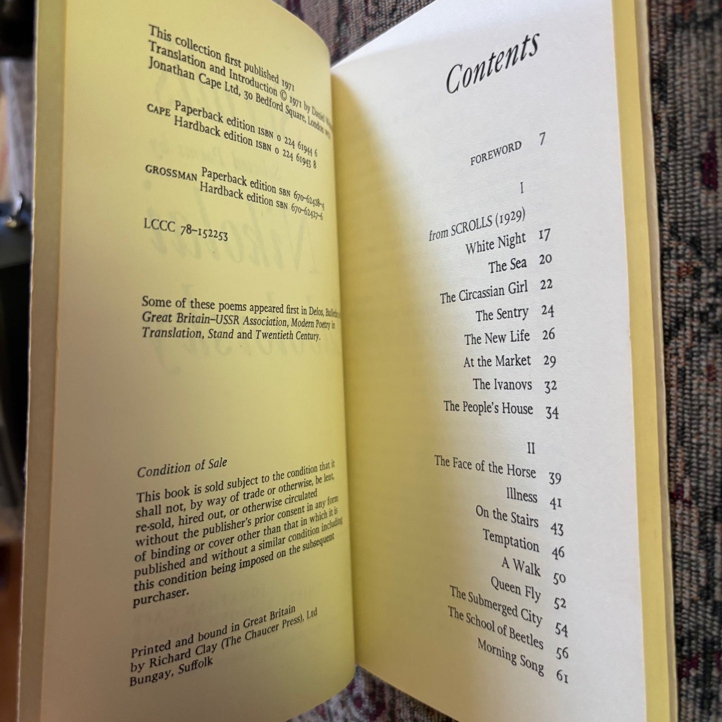 Nikolai Zabolotsky - Scrolls - First Edition Paperback