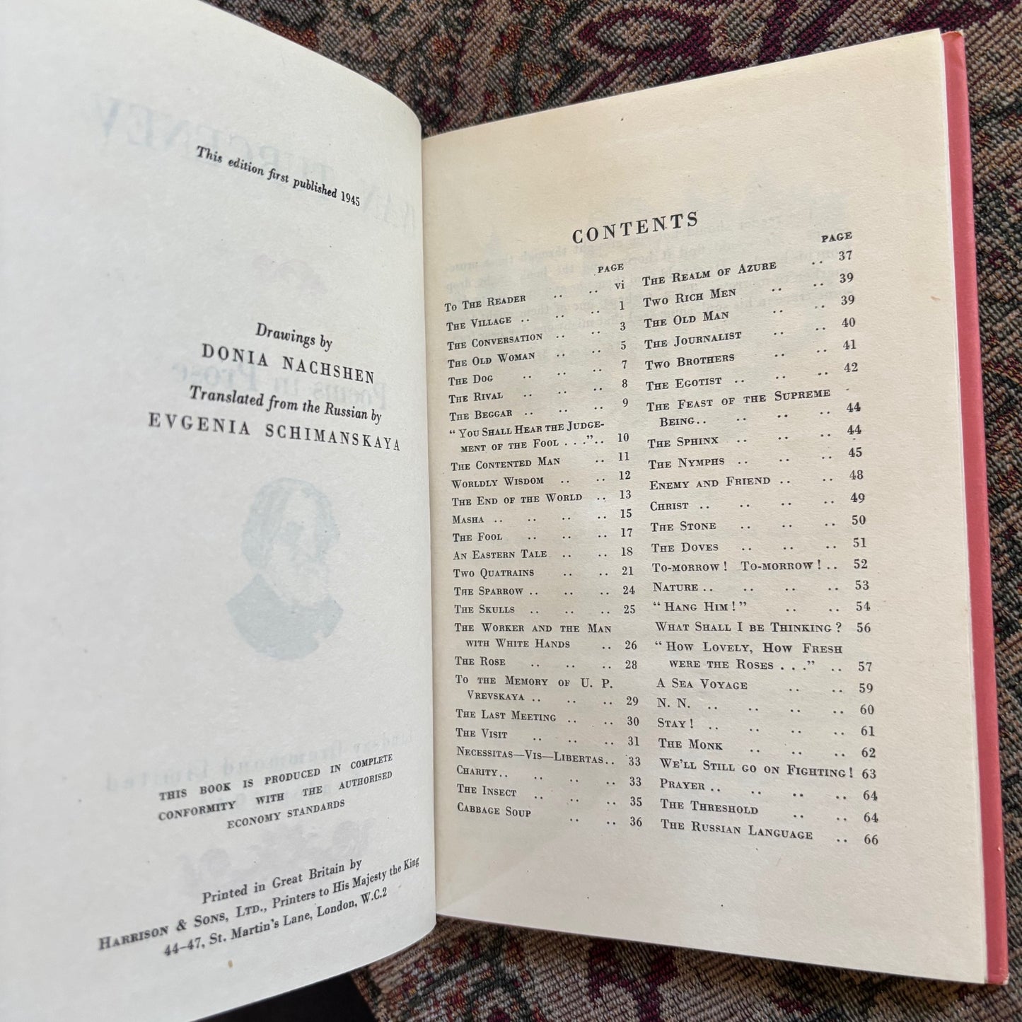 Ivan Turgenev - Poems in Prose - First Edition