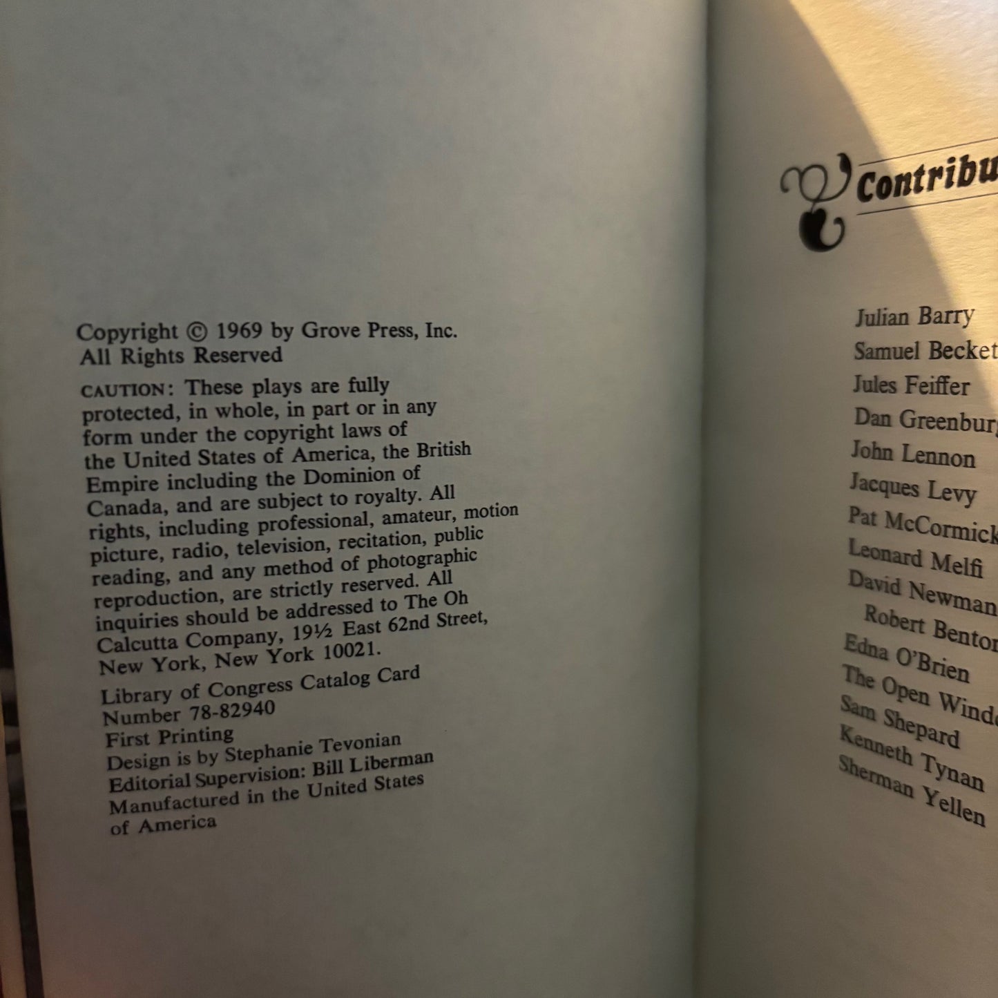 Kenneth Tynan, Jacques Levy - Oh! Calcutta!
