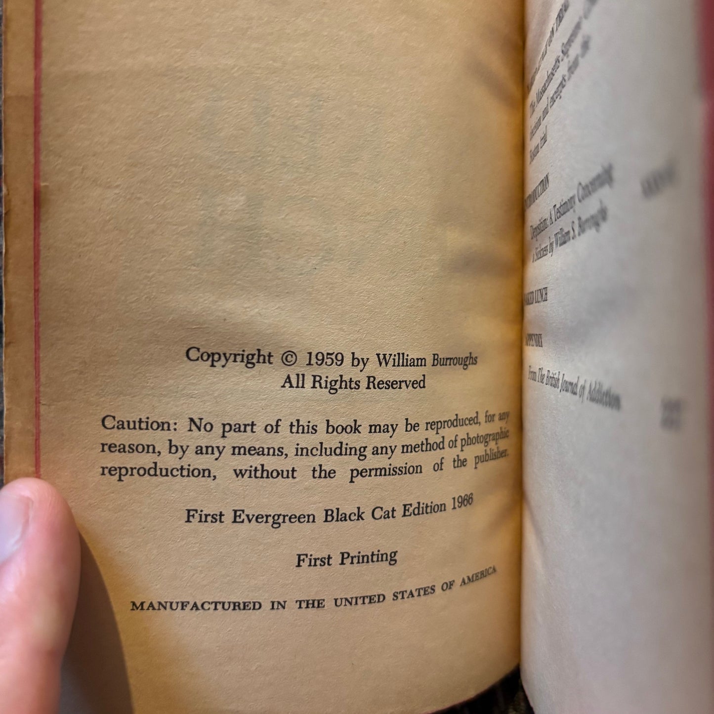 William S. Burroughs - Naked Lunch - First Edition Paperbacks