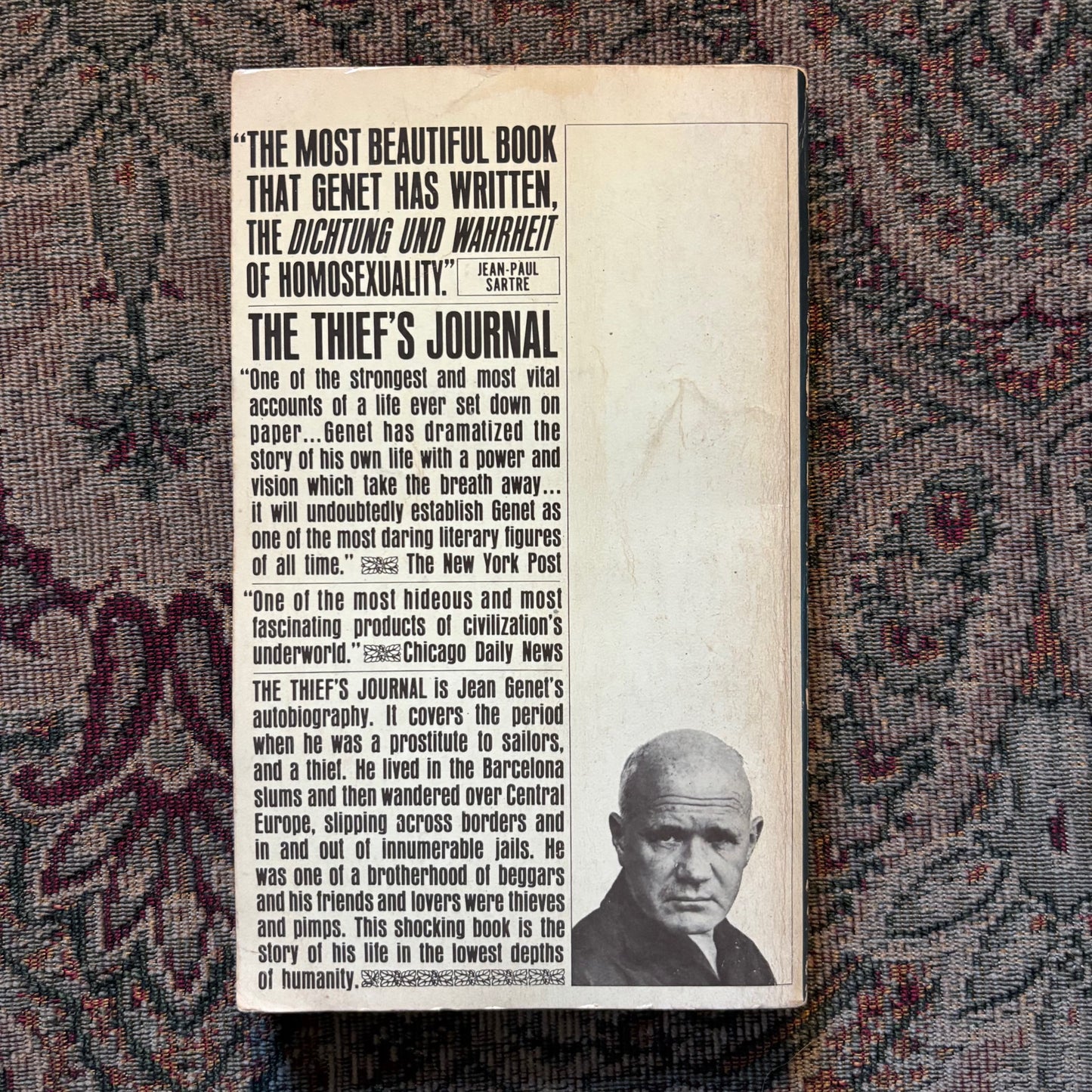 Jean Genet - The Thief's Journal - First Edition Paperback