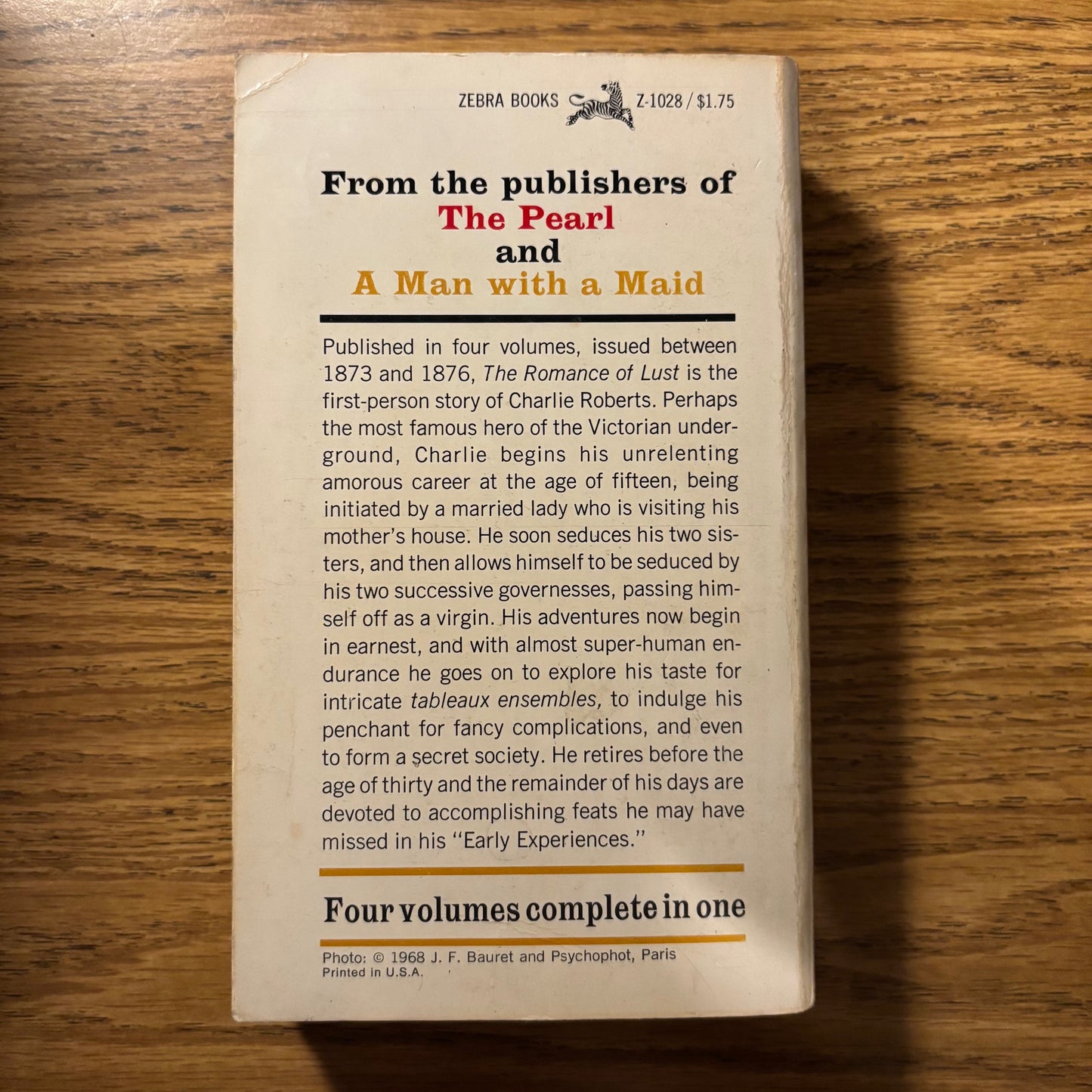 Anonymous - Romance of Lust or Early Experiences - First Edition Paperback