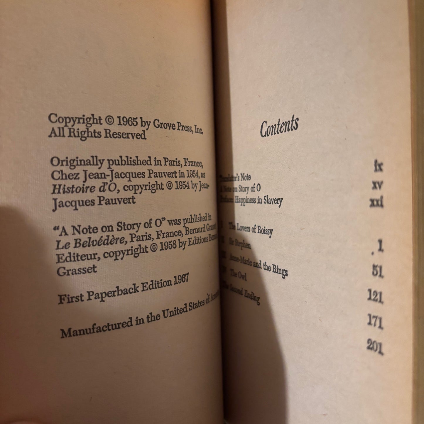 Pauline Reage - Story of O - First Edition Paperbacks