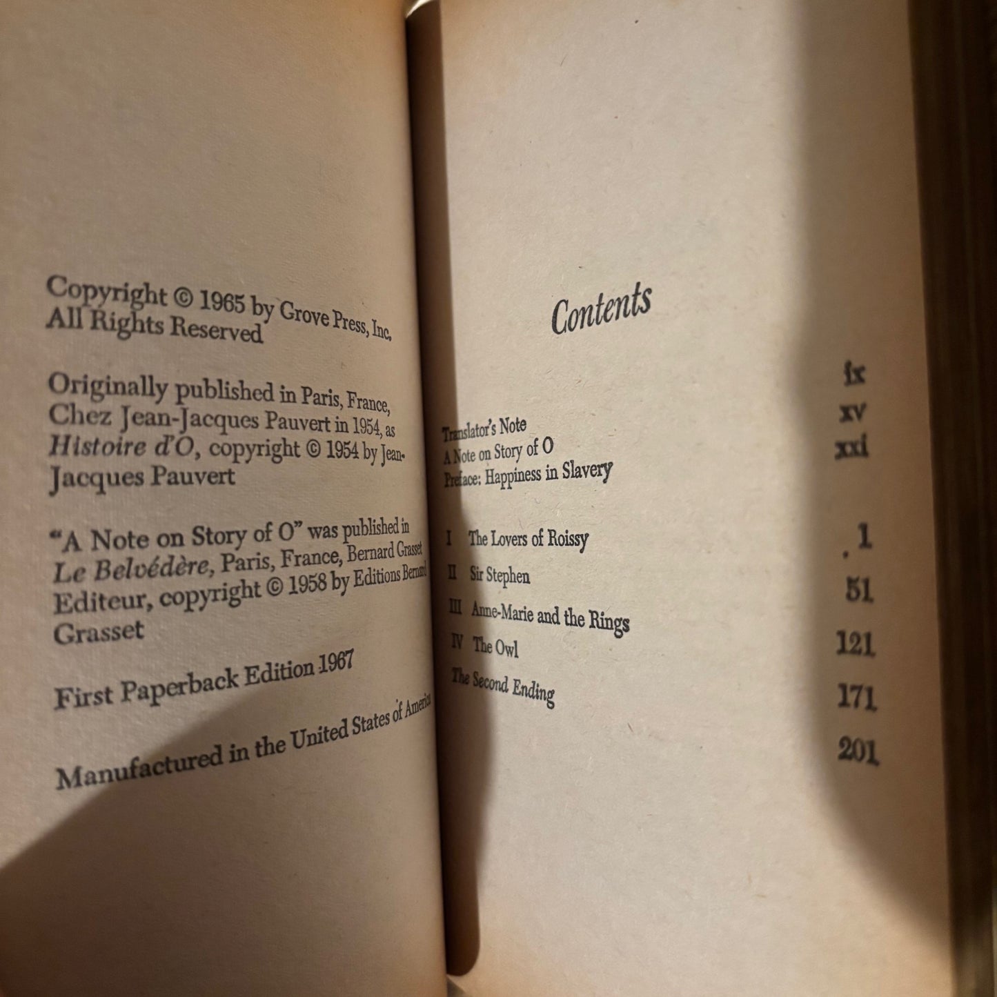 Pauline Reage - Story of O - First Edition Paperbacks