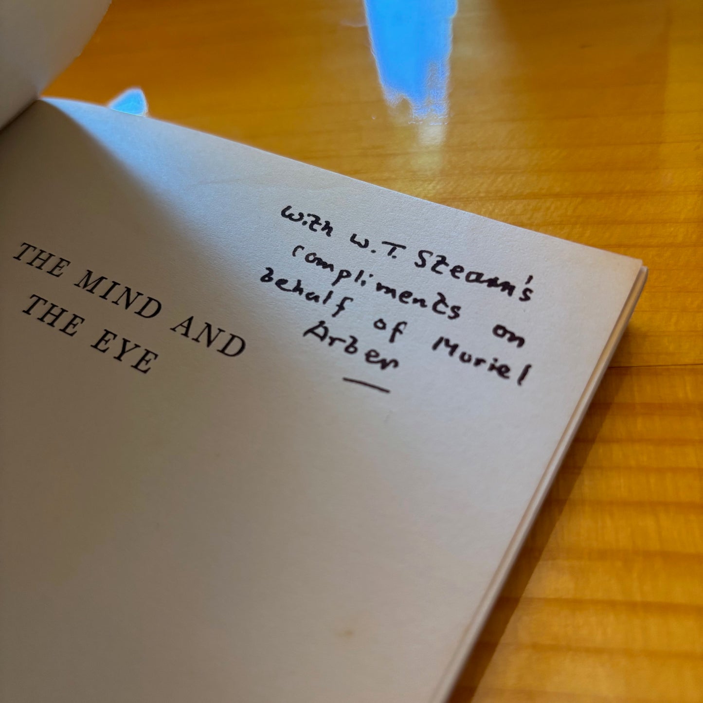 Agnes Arber - The Mind and the Eye - First Edition Paperback - Association Copy