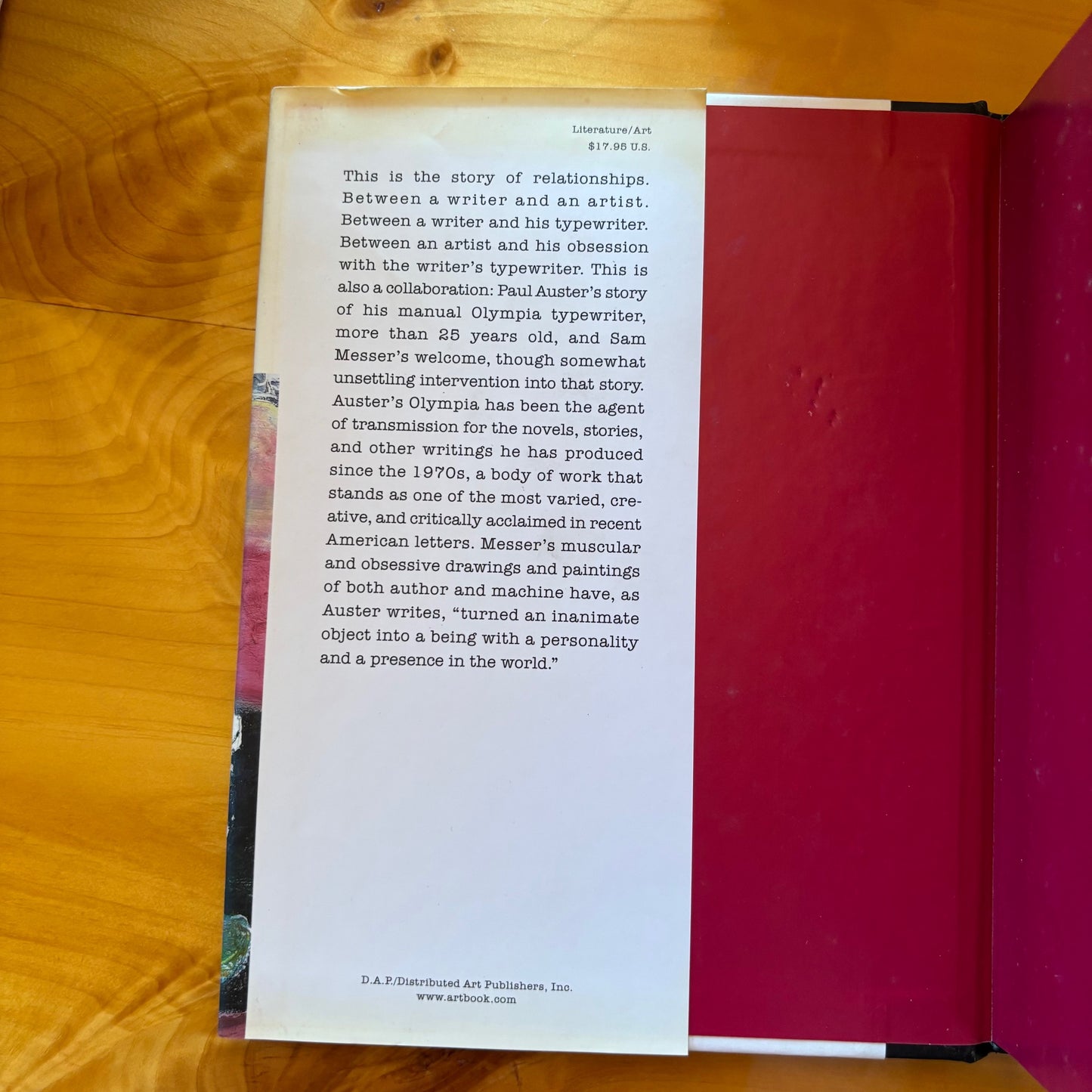 Paul Auster, Sam Messer - The Story of My Typewriter - First Edition