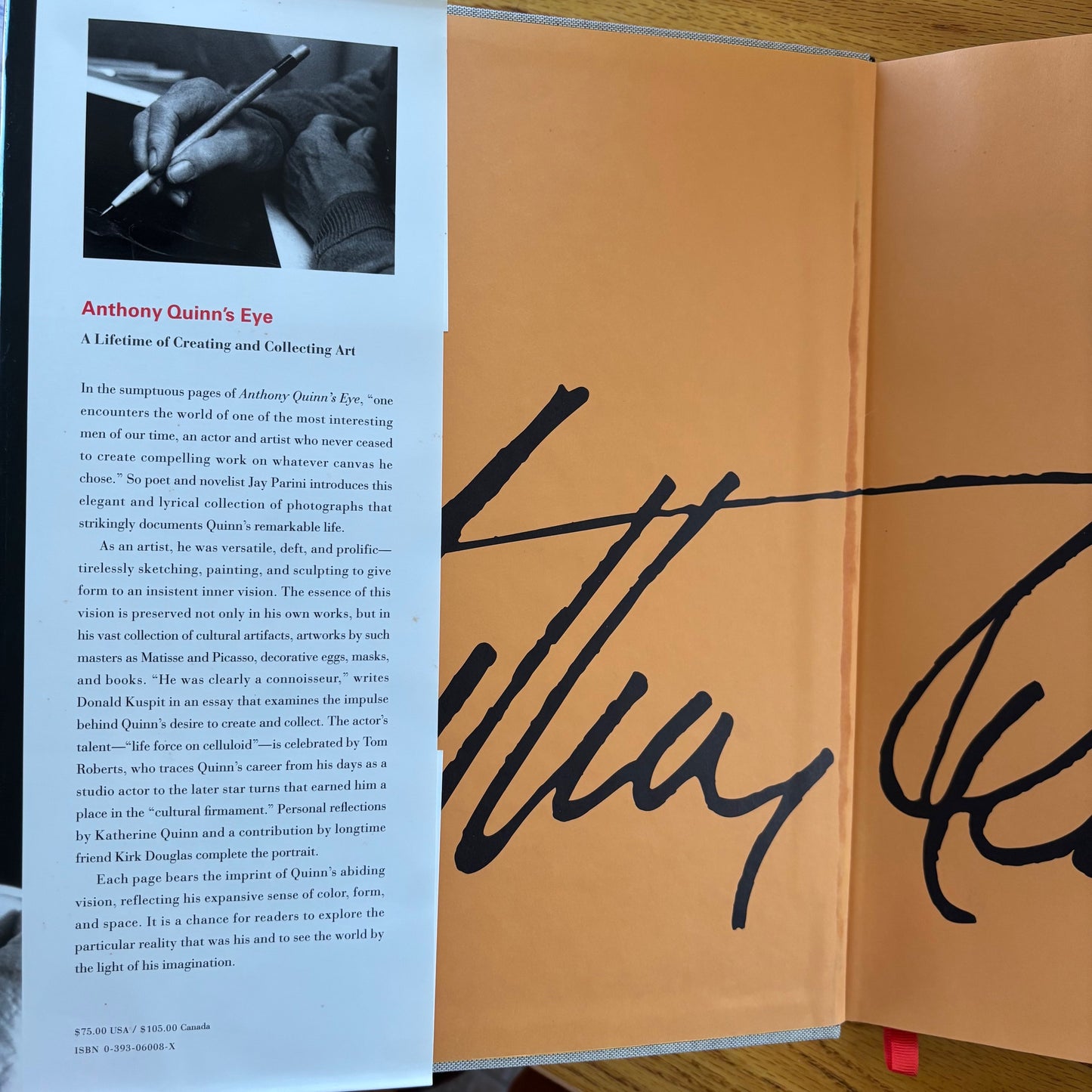 Anthony Quinn's Eye - Signed by Katherine Quinn