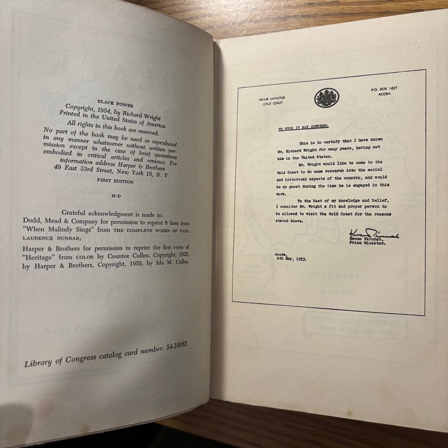 Richard Wright - Black Power - First Edition Later Printing