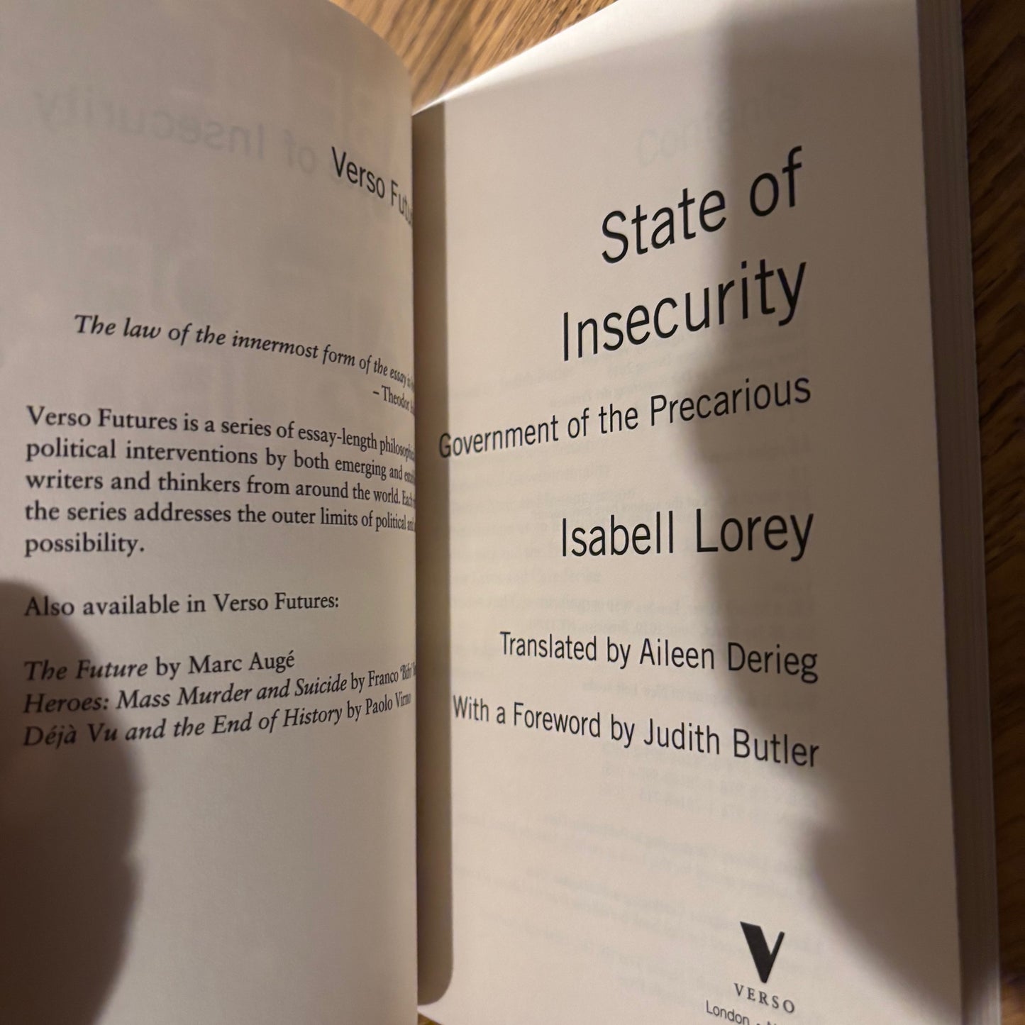 Isabell Lorey - State of Insecurity: Government of the Precarious