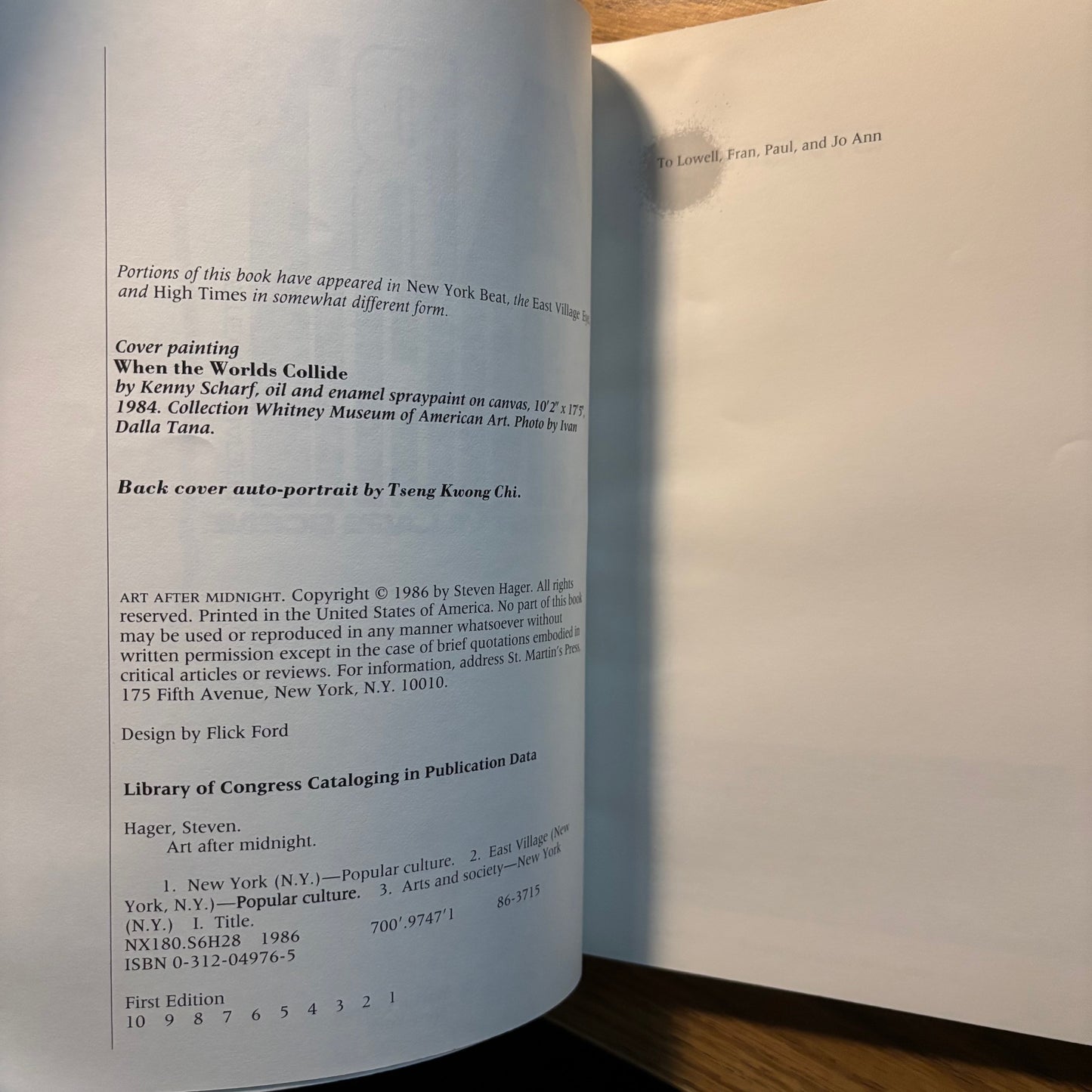 Steven Hager - Art After Midnight: The East Village Scene - First Edition