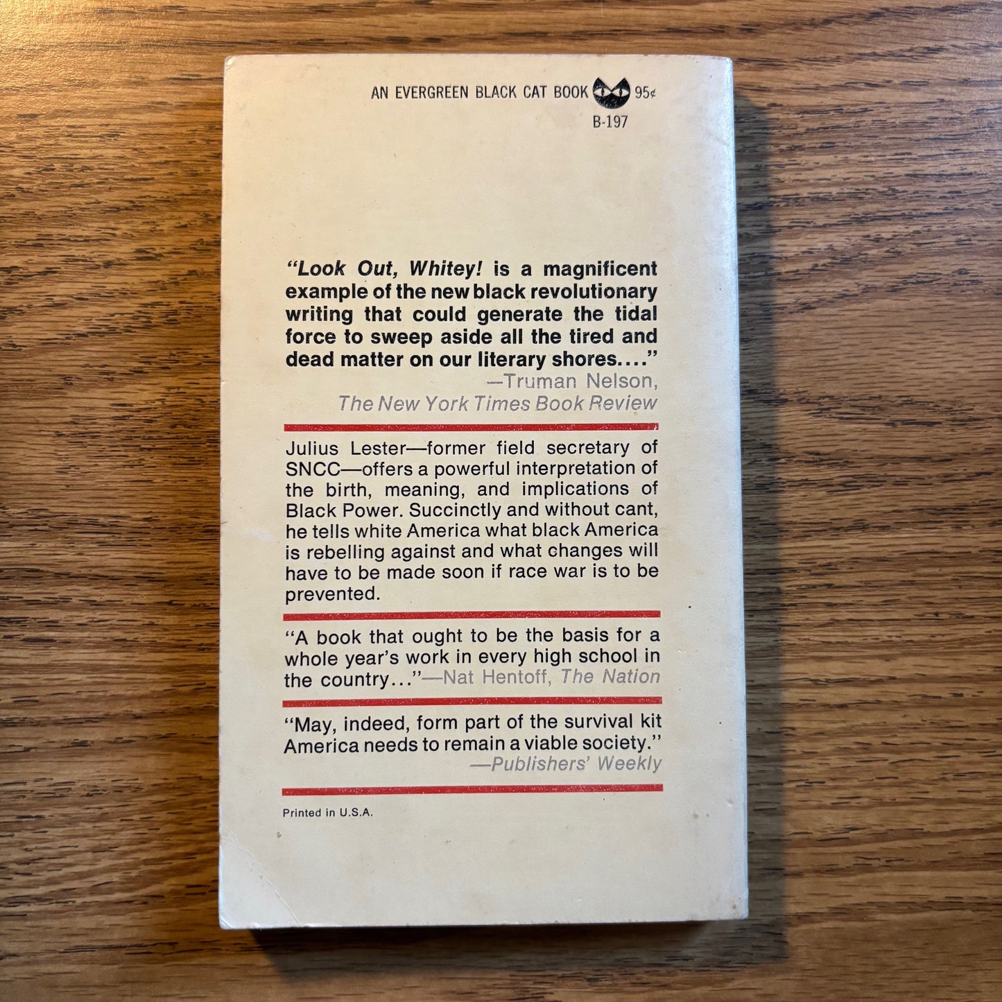 Julius Lester - Look Out, Whitey! Black Power's Gon' Get Your Mama! - First Edition Paperback