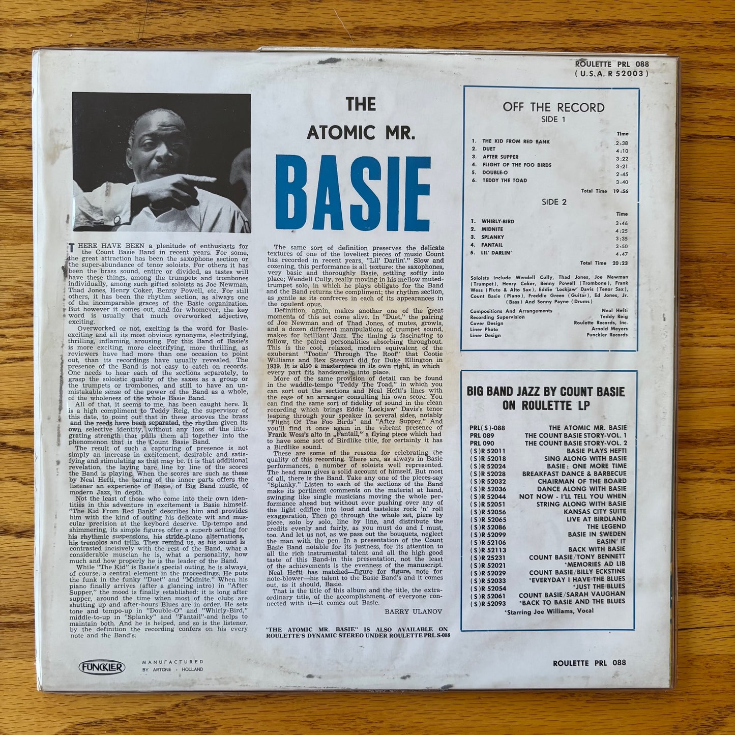 Count Basie Orchestra & Neal Hefti - The Atomic Mr. Basie - Dutch Pressing