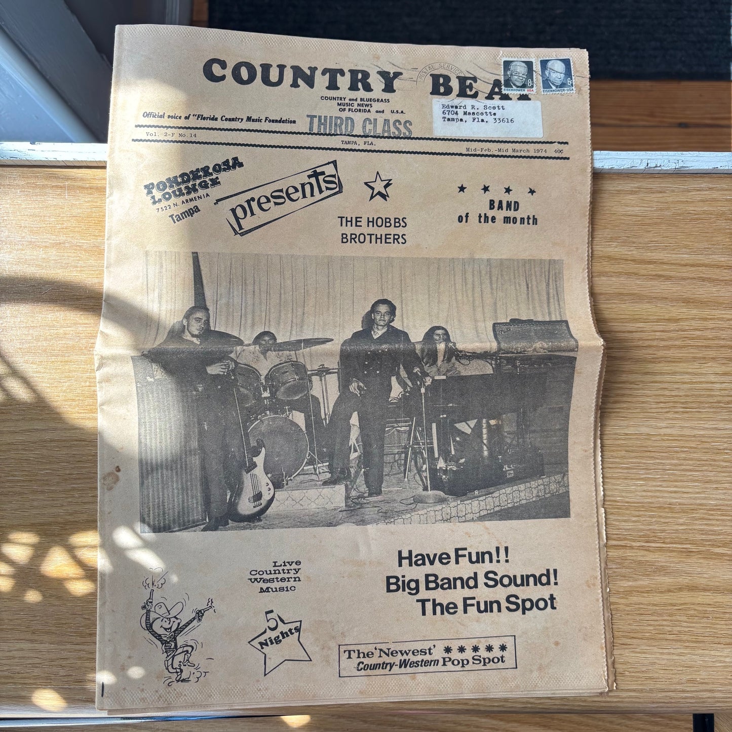 Country Beat - Country and Bluegrass Music News of Florida - 6 Issues, 1973-1974
