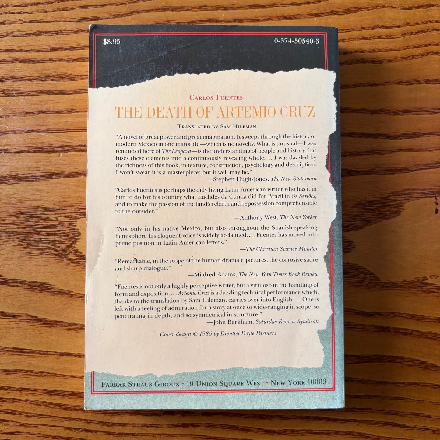 Carlos Fuentes - The Death of Artemio Cruz