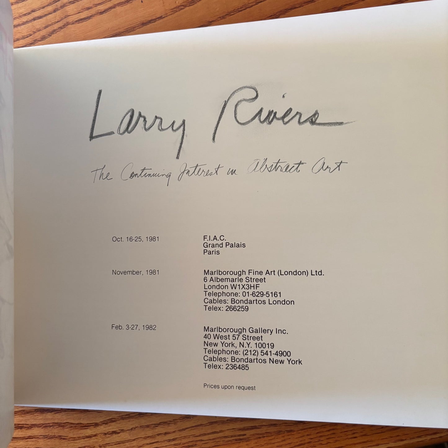 Larry Rivers: The Continuing Interest in Abstract Art - Marlborough Gallery