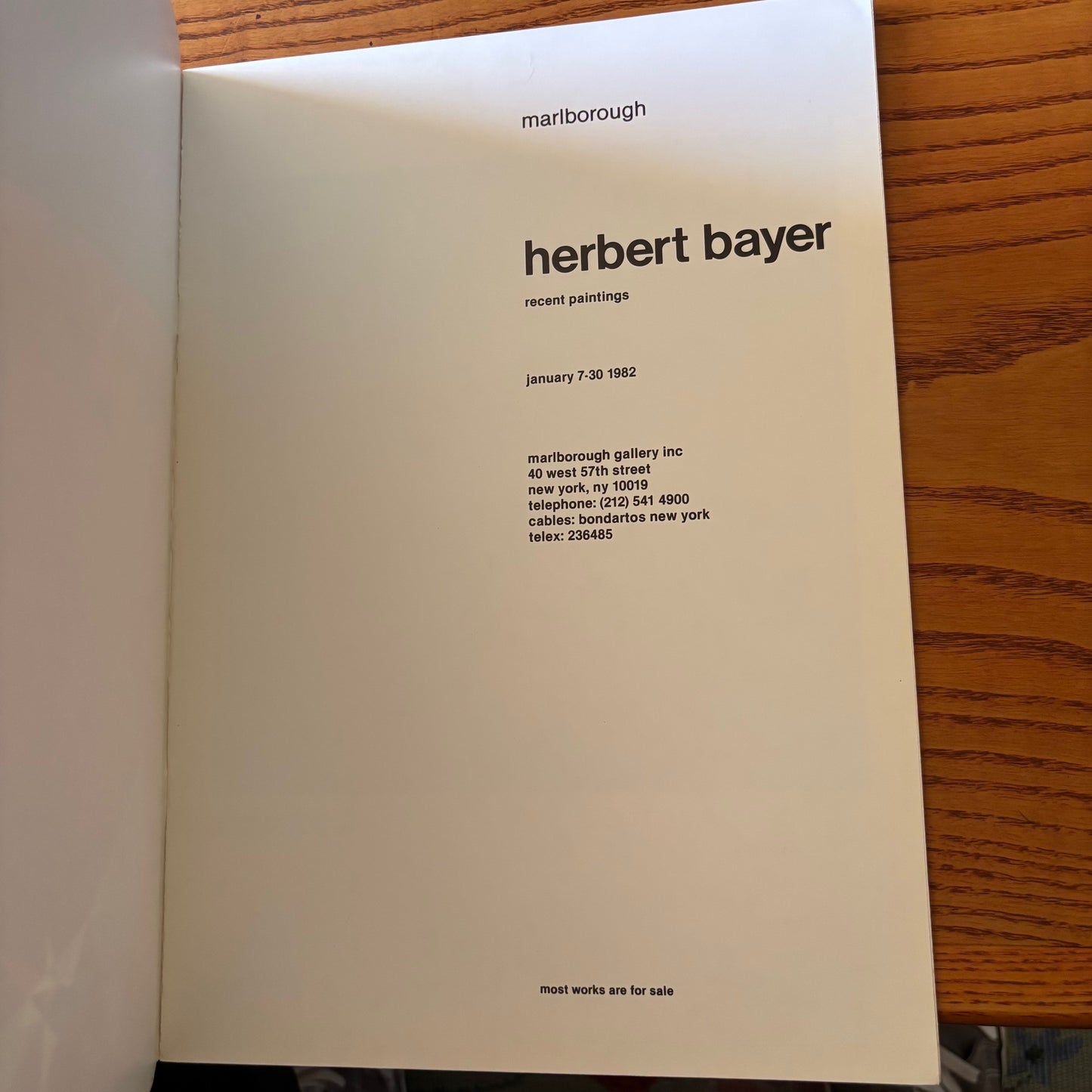 Herbert Bayer: Recent Paintings - Marlborough Gallery