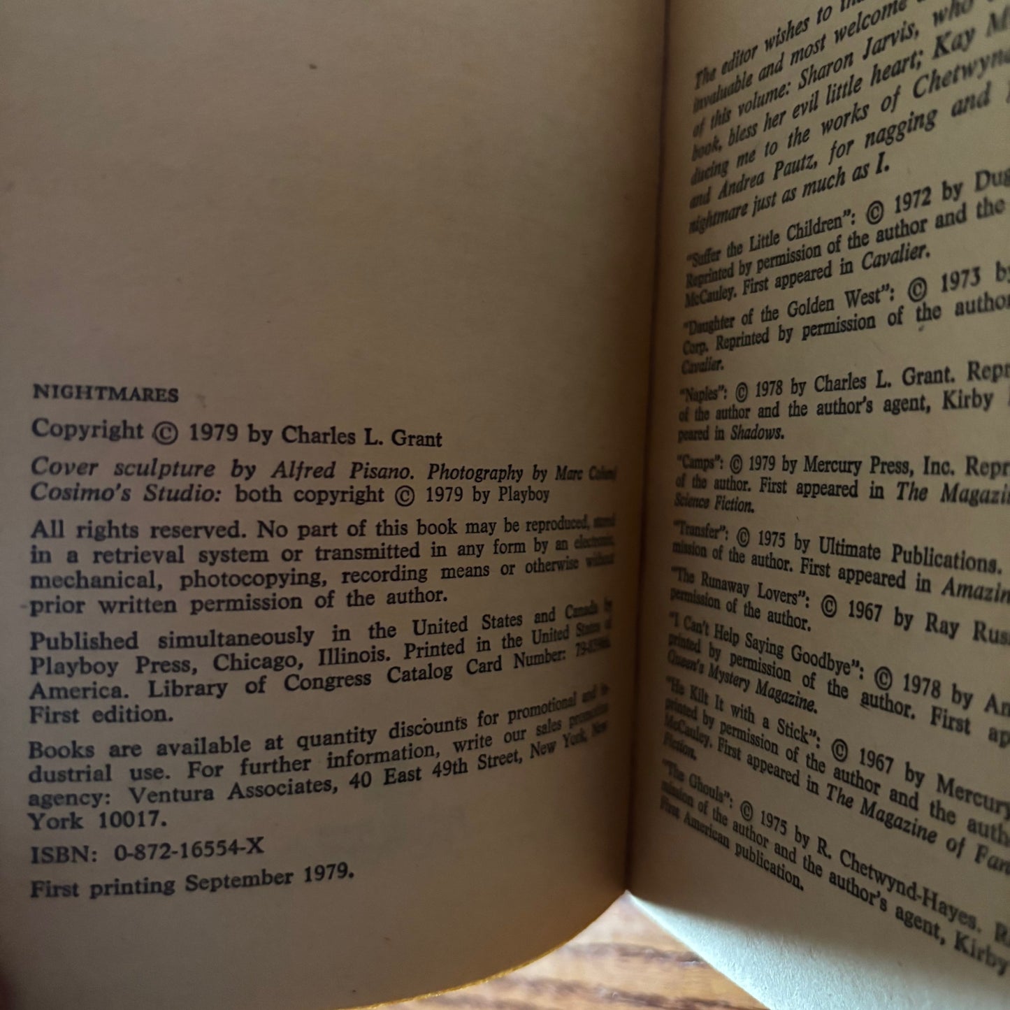 Charles L. Grant, ed. - Nightmares - First Edition