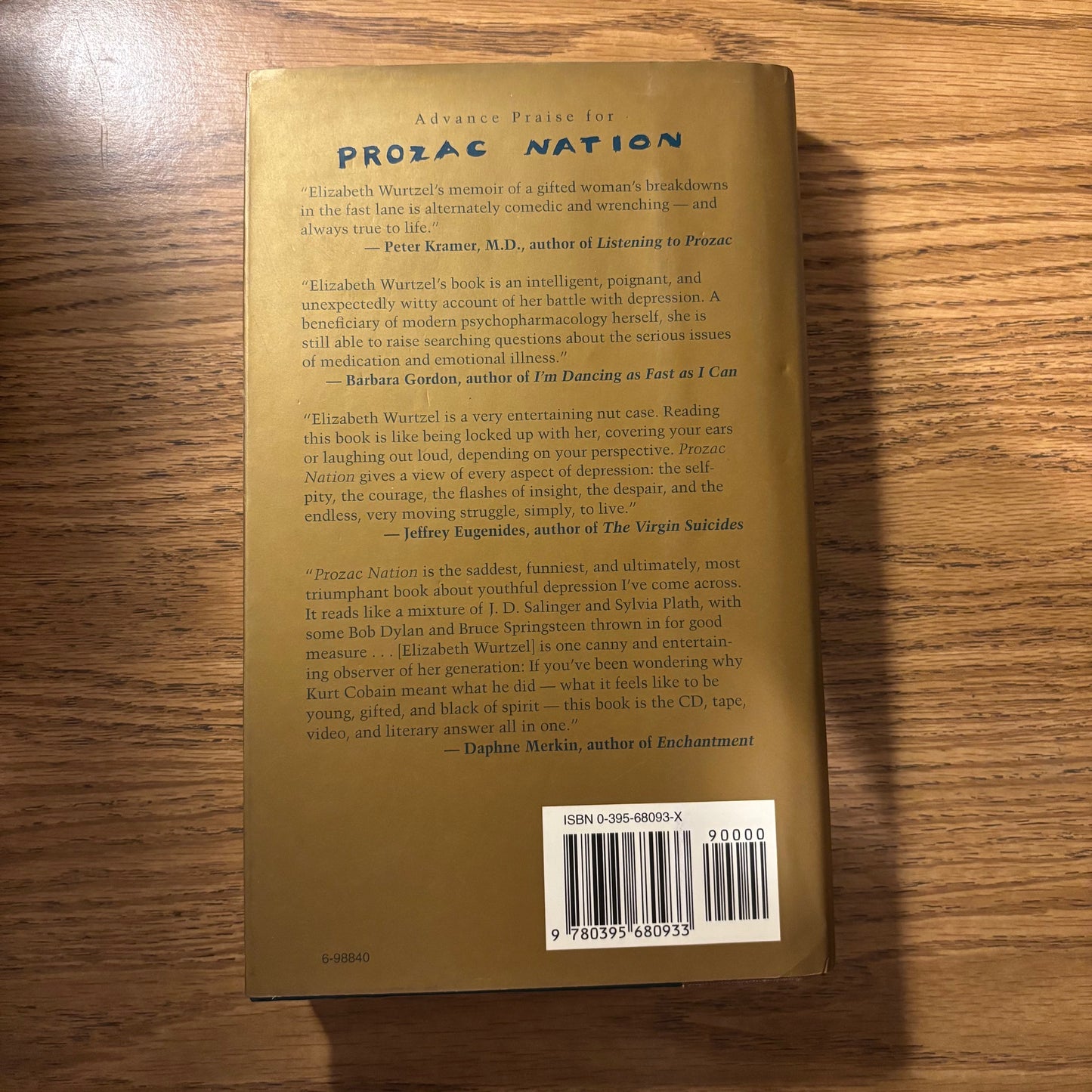 Elizabeth Wurtzel - Prozac Nation: Young and Depressed in America - First Edition