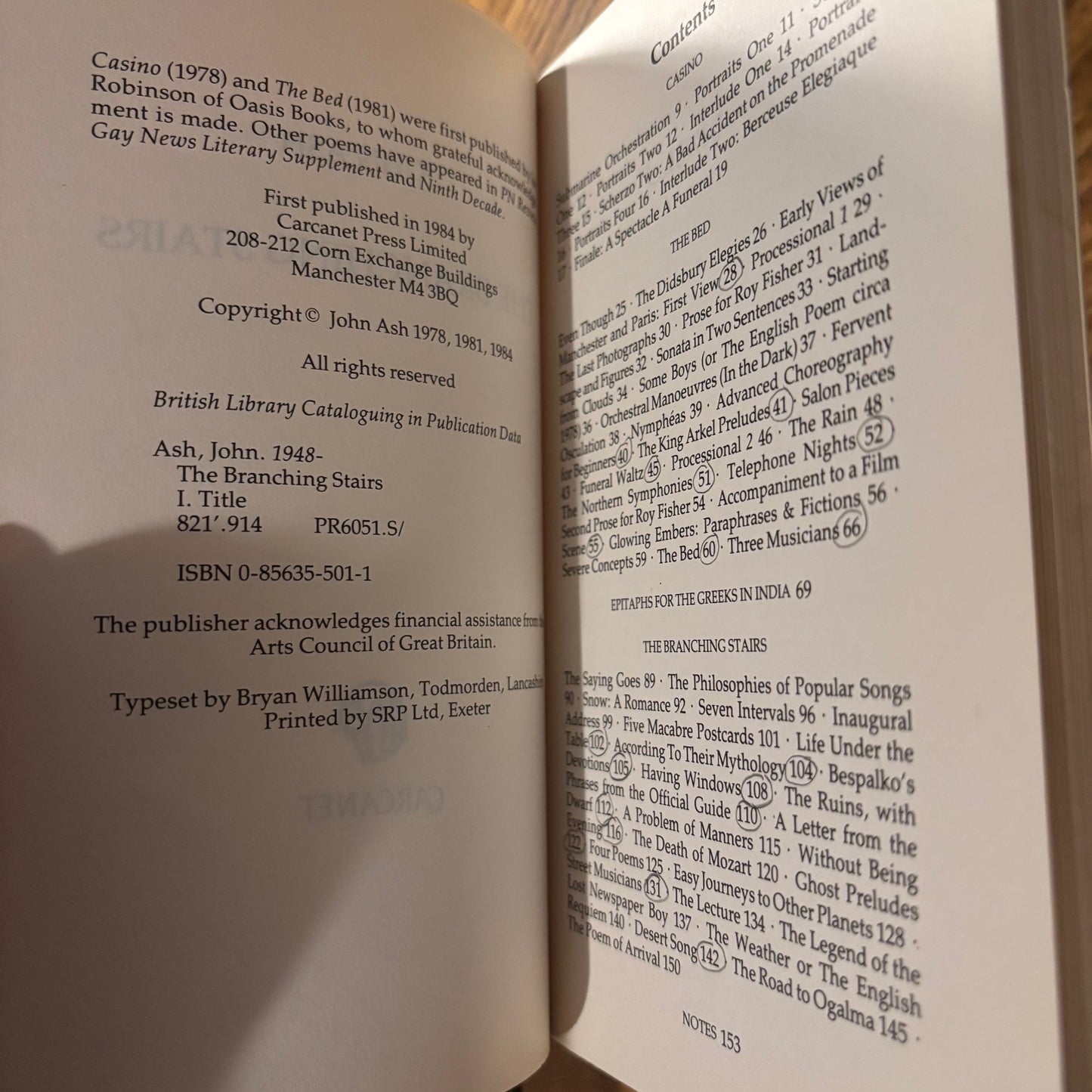 John Ash - The Branching Stairs - First Edition Paperback