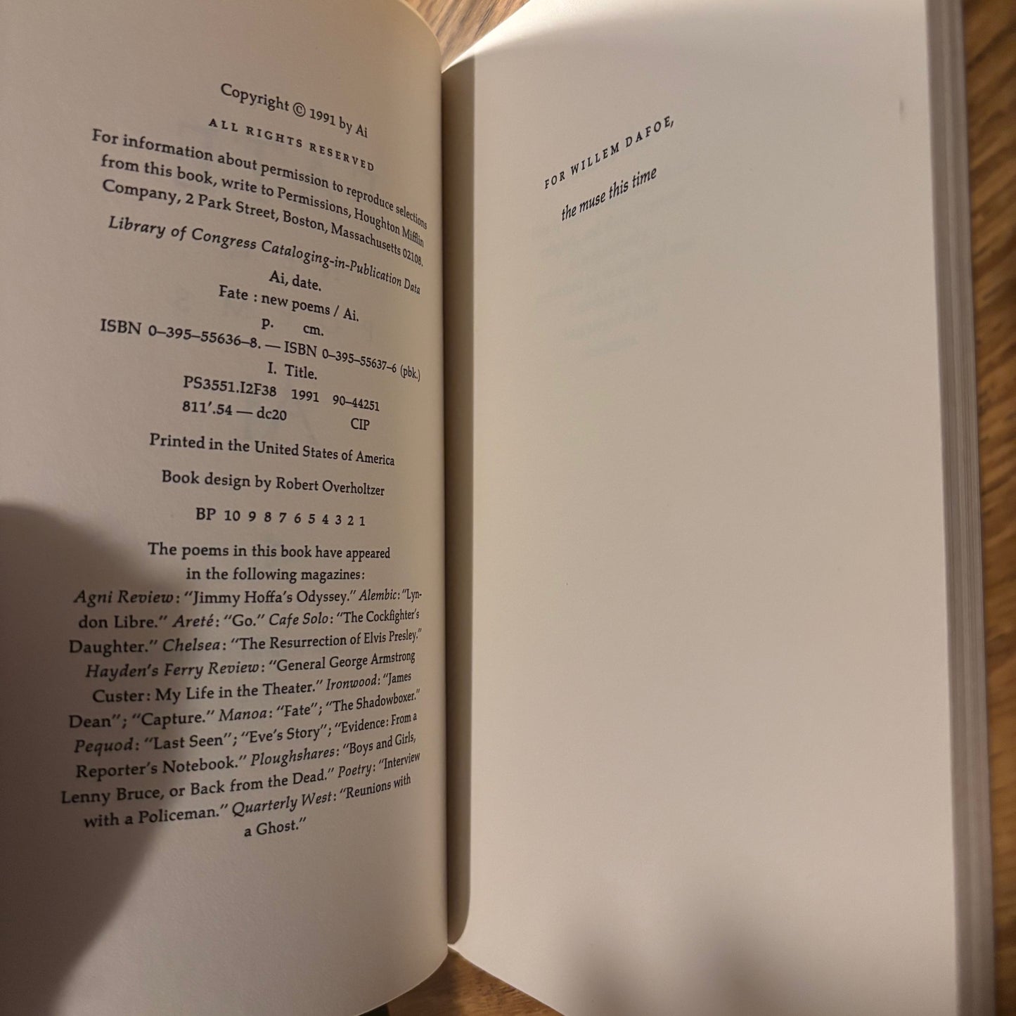 Ai - Fate - First Edition Paperback