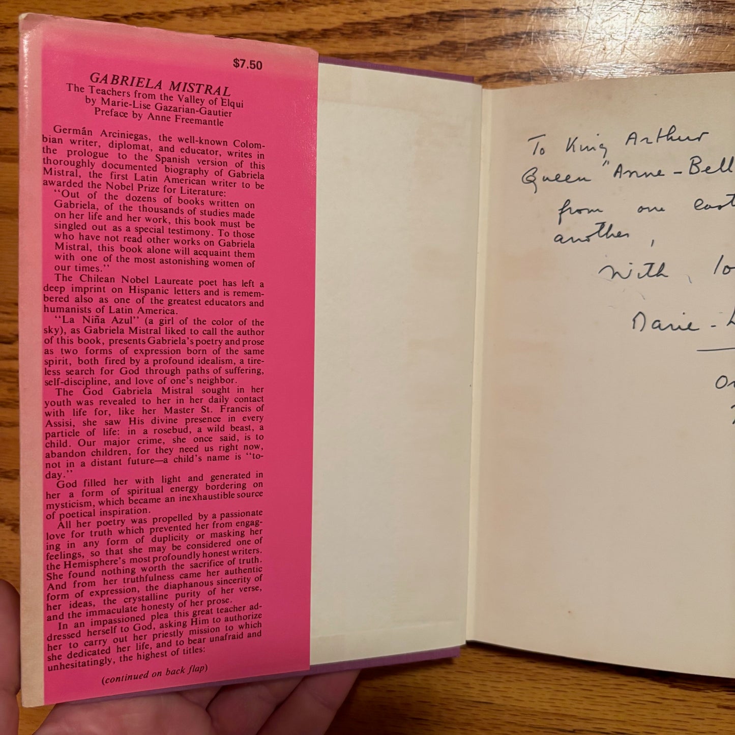Marie-Lise Gazarian-Gautier - Gabriela Mistral - Signed First Edition