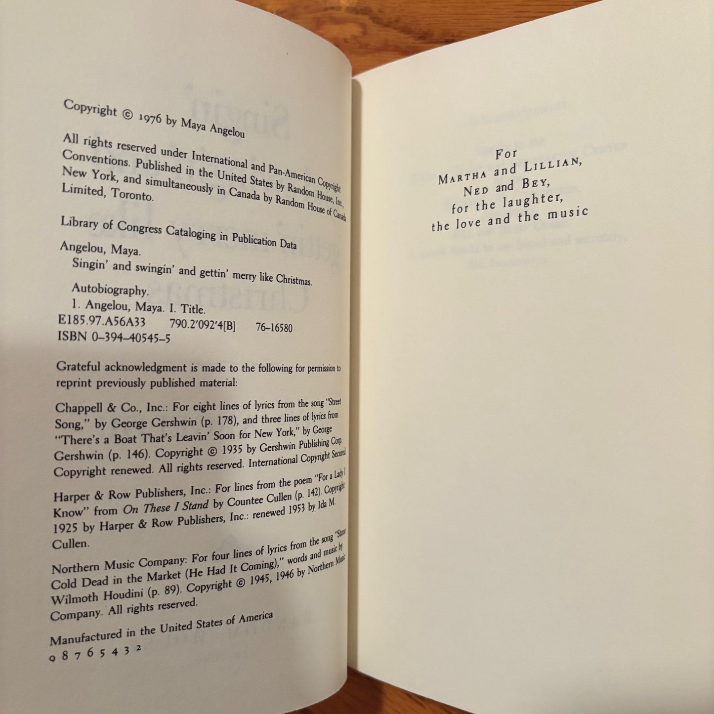 Maya Angelou - Singin' and Swingin' and Gettin' Merry Like Christmas - First Edition