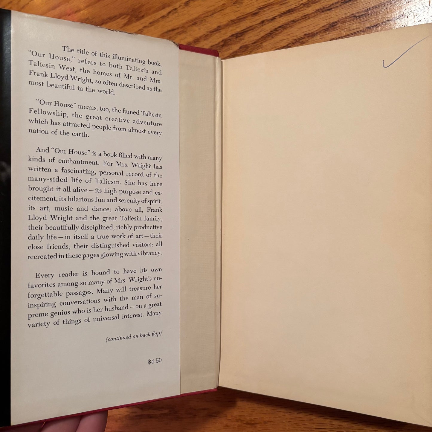 Olgivanna Lloyd Wright - Our House - First Edition
