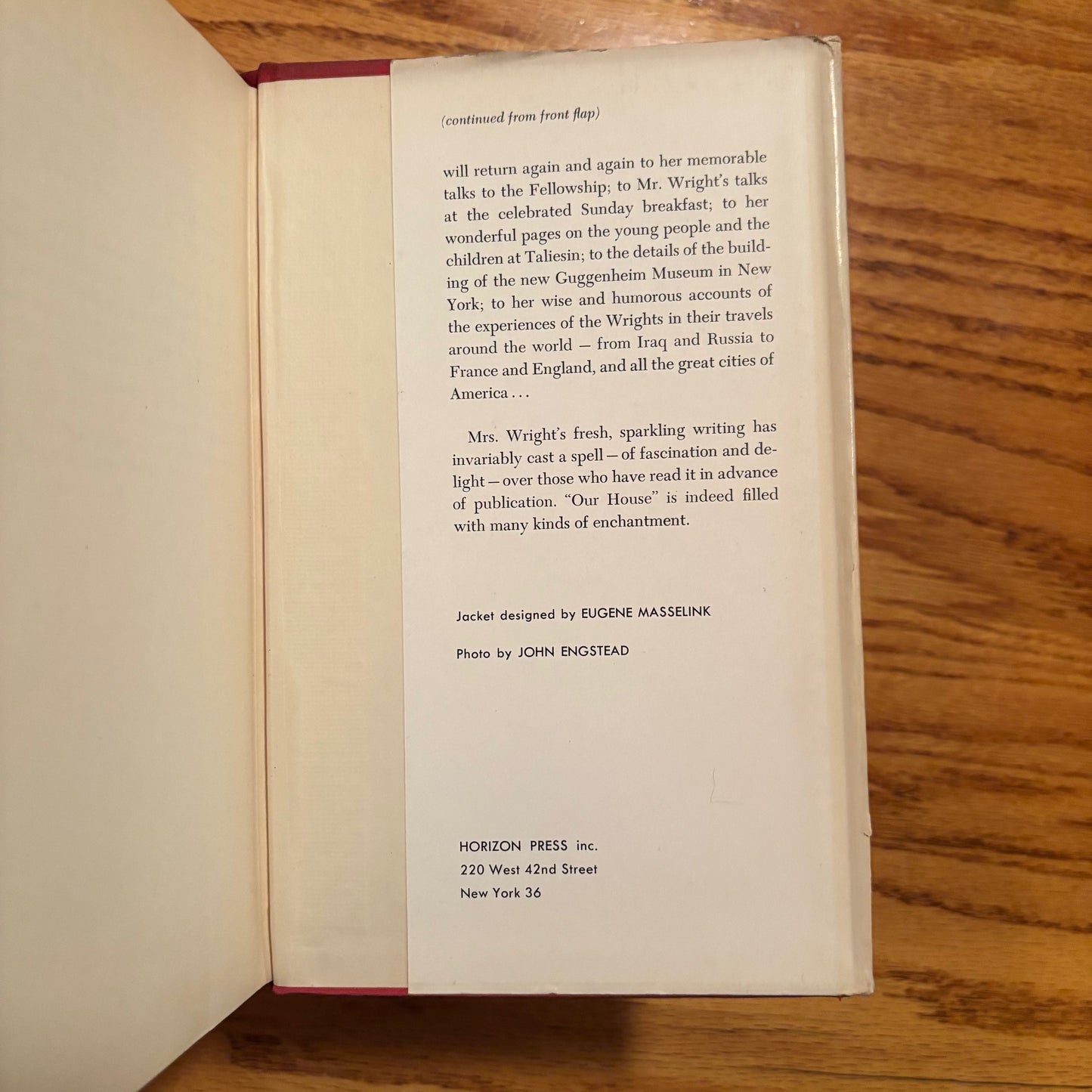 Olgivanna Lloyd Wright - Our House - First Edition