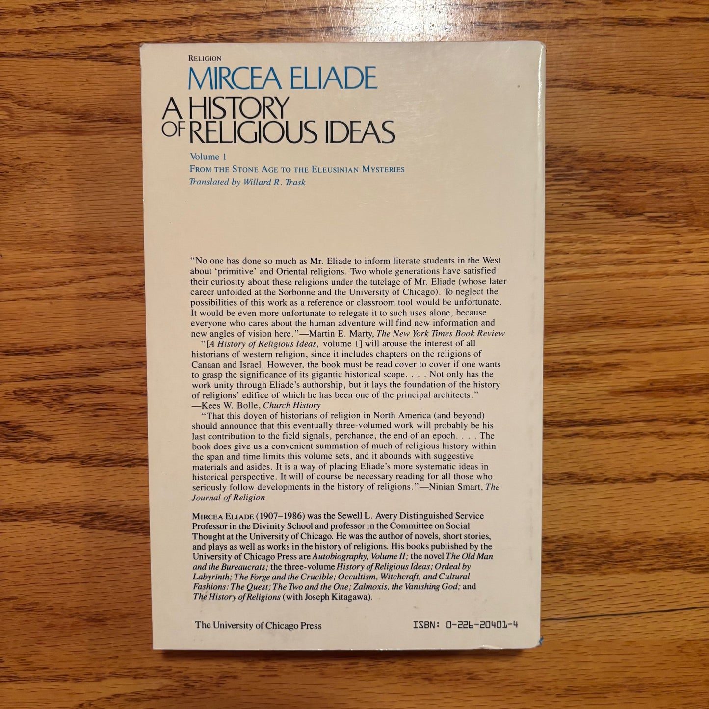 Mircea Eliade - A History of Religious Ideas Volume 1