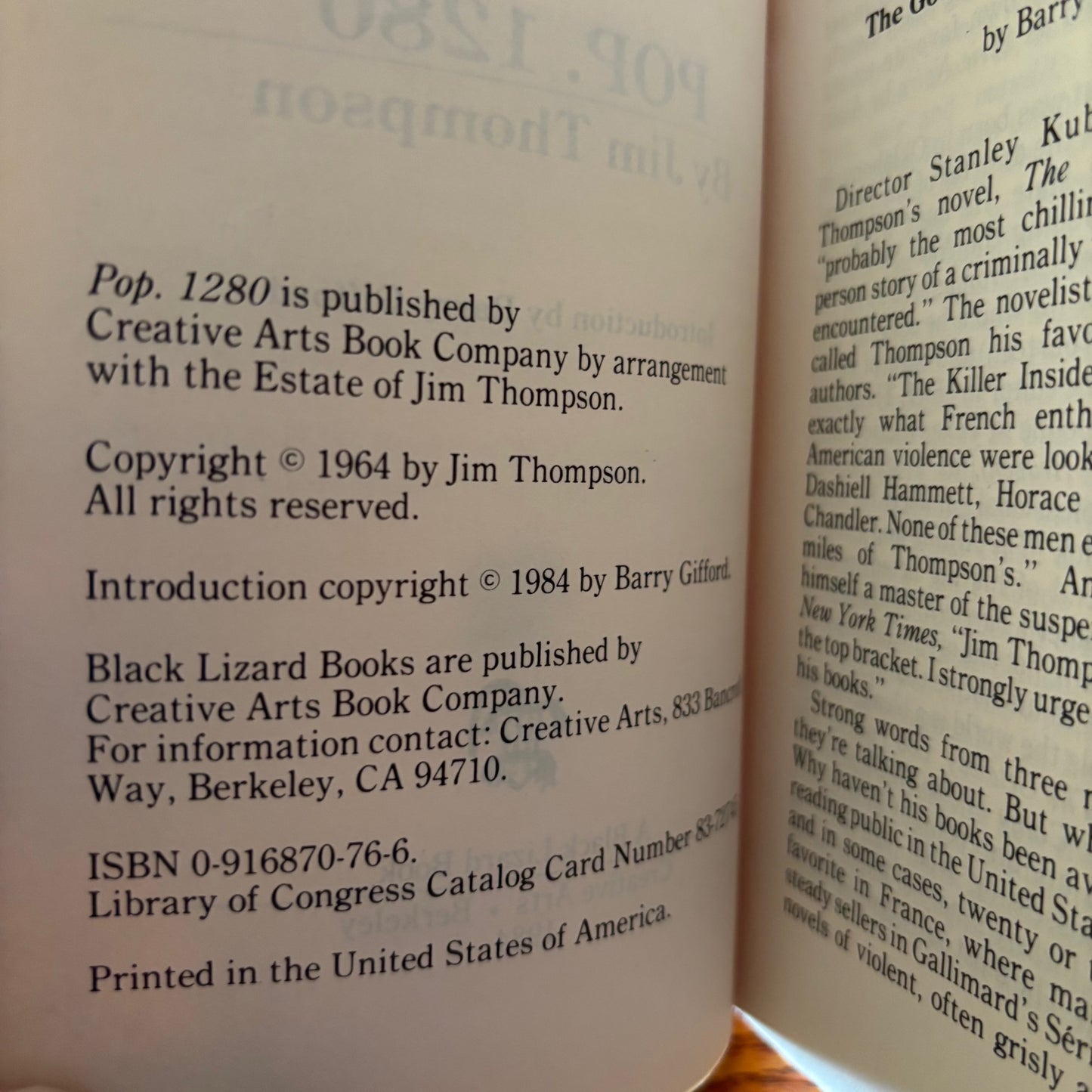 Jim Thompson - Pop. 1280