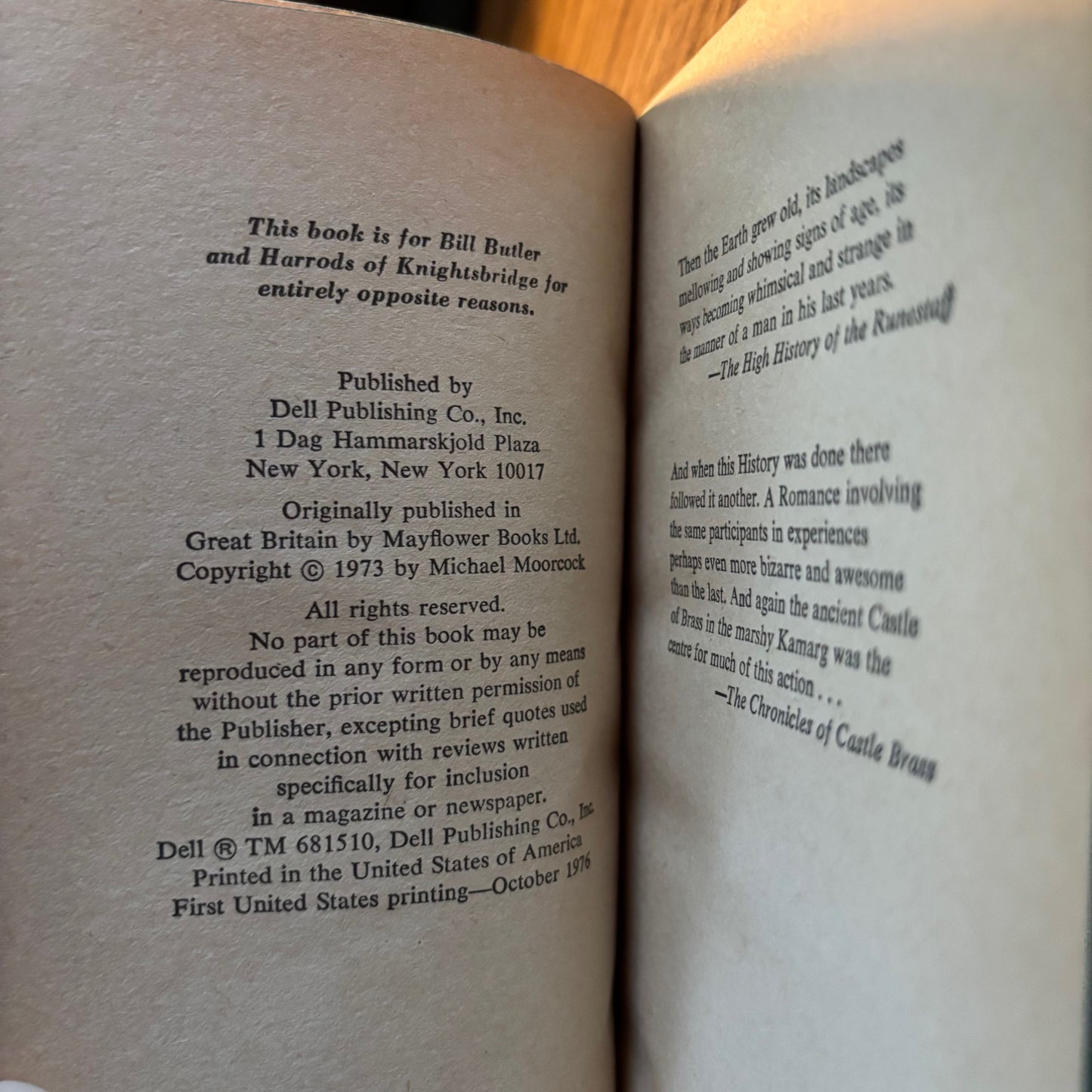 Michael Moorcock - Count Brass - First Edition