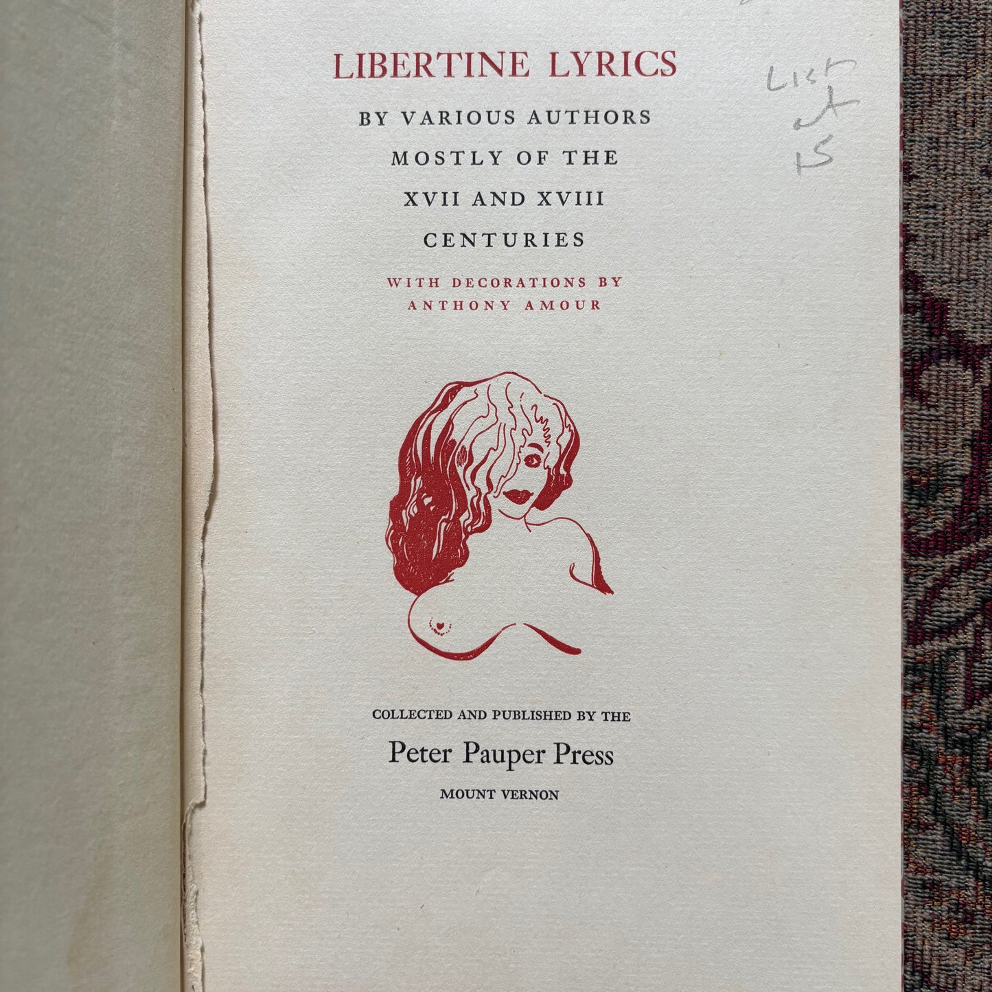 Libertine Lyrics - Decorations by Anthony Amour