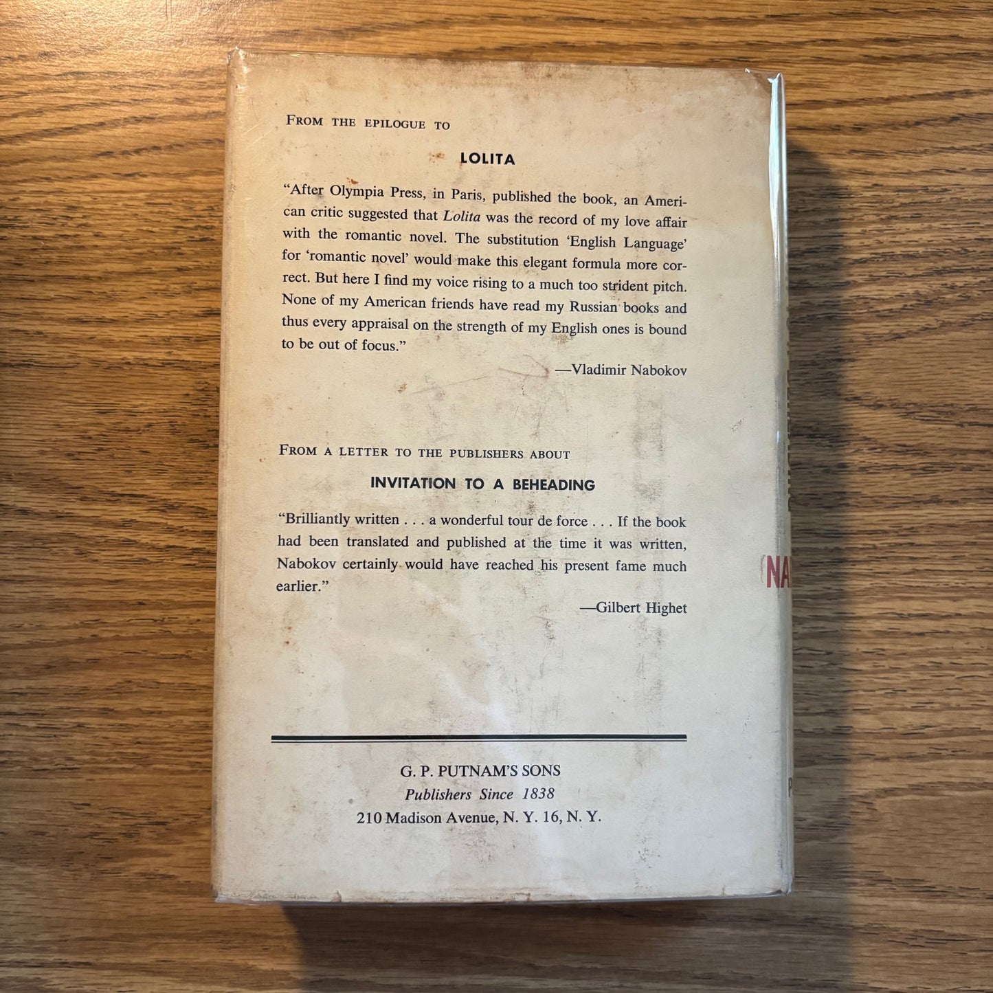 Vladimir Nabokov - Invitation to a Beheading - First Edition