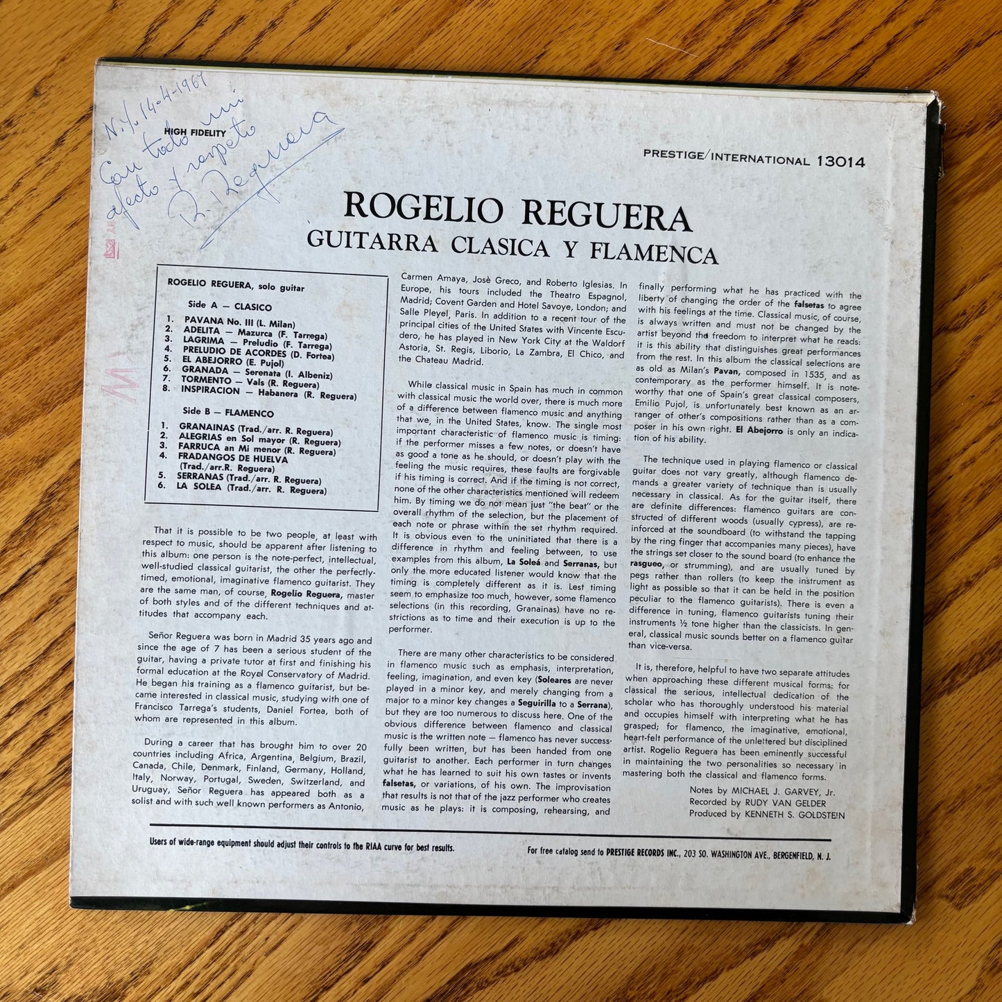 Rogelio Reguera - Guitarra Clasica y Flamenca - Signed