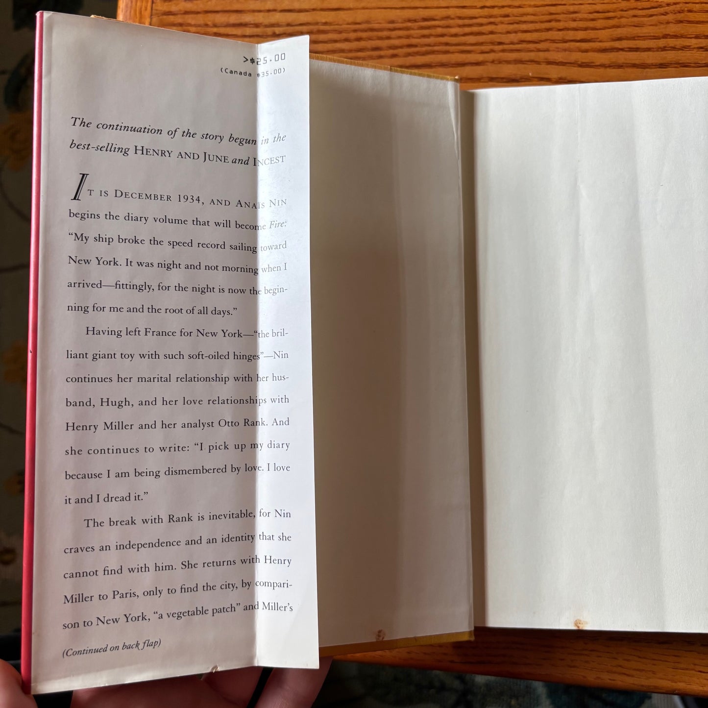 Anais Nin - Fire - First Edition