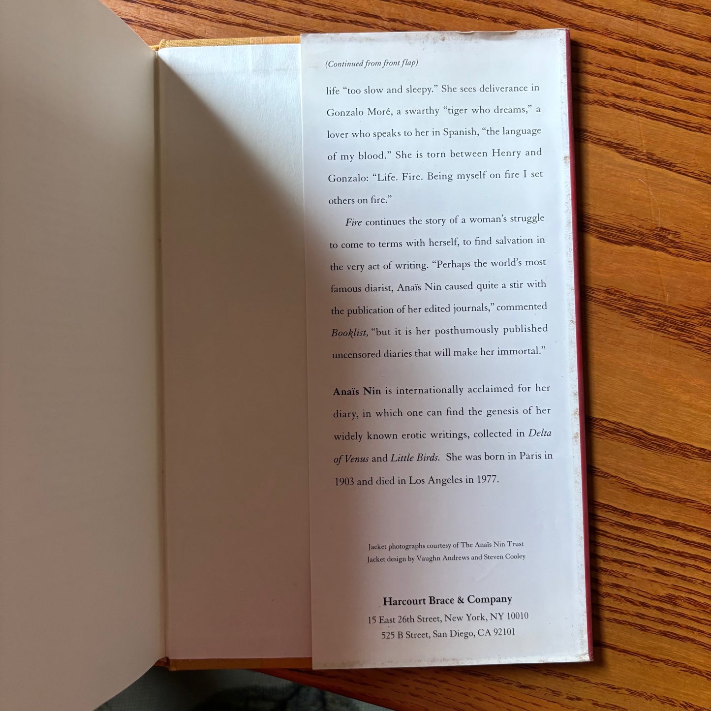 Anais Nin - Fire - First Edition