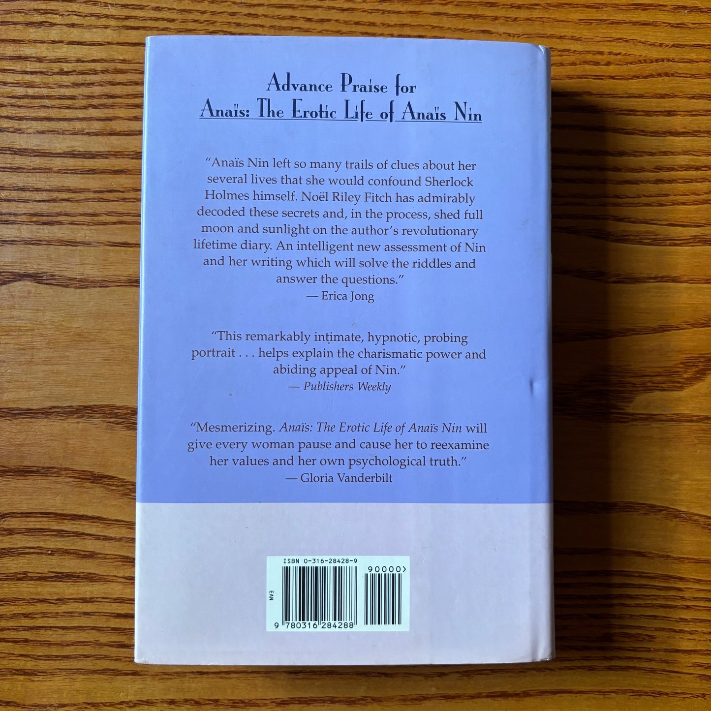 Noel Riley Fitch - Anais: The Erotic Life of Anais Nin - First Edition