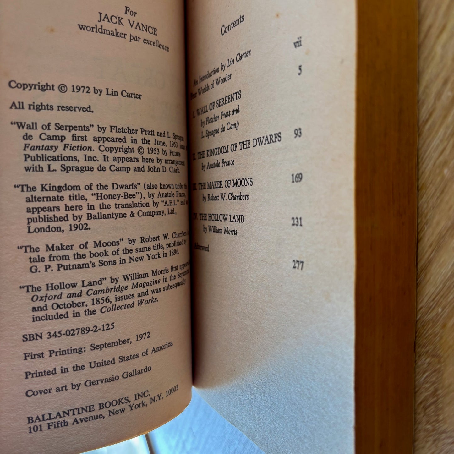 Lin Carter, ed. - Great Short Novels of Adult Fantasy I - First Edition