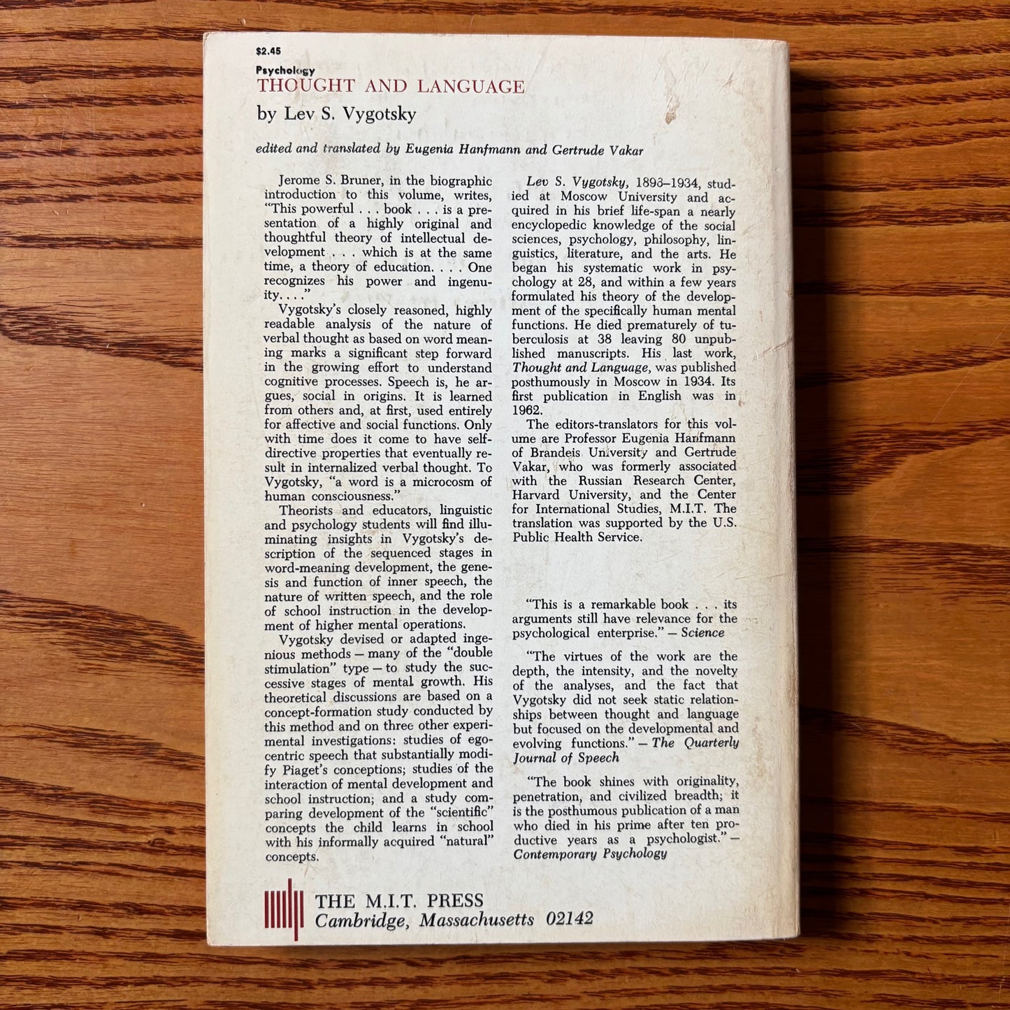Lev Semenovich Vygotsky - Thought and Language
