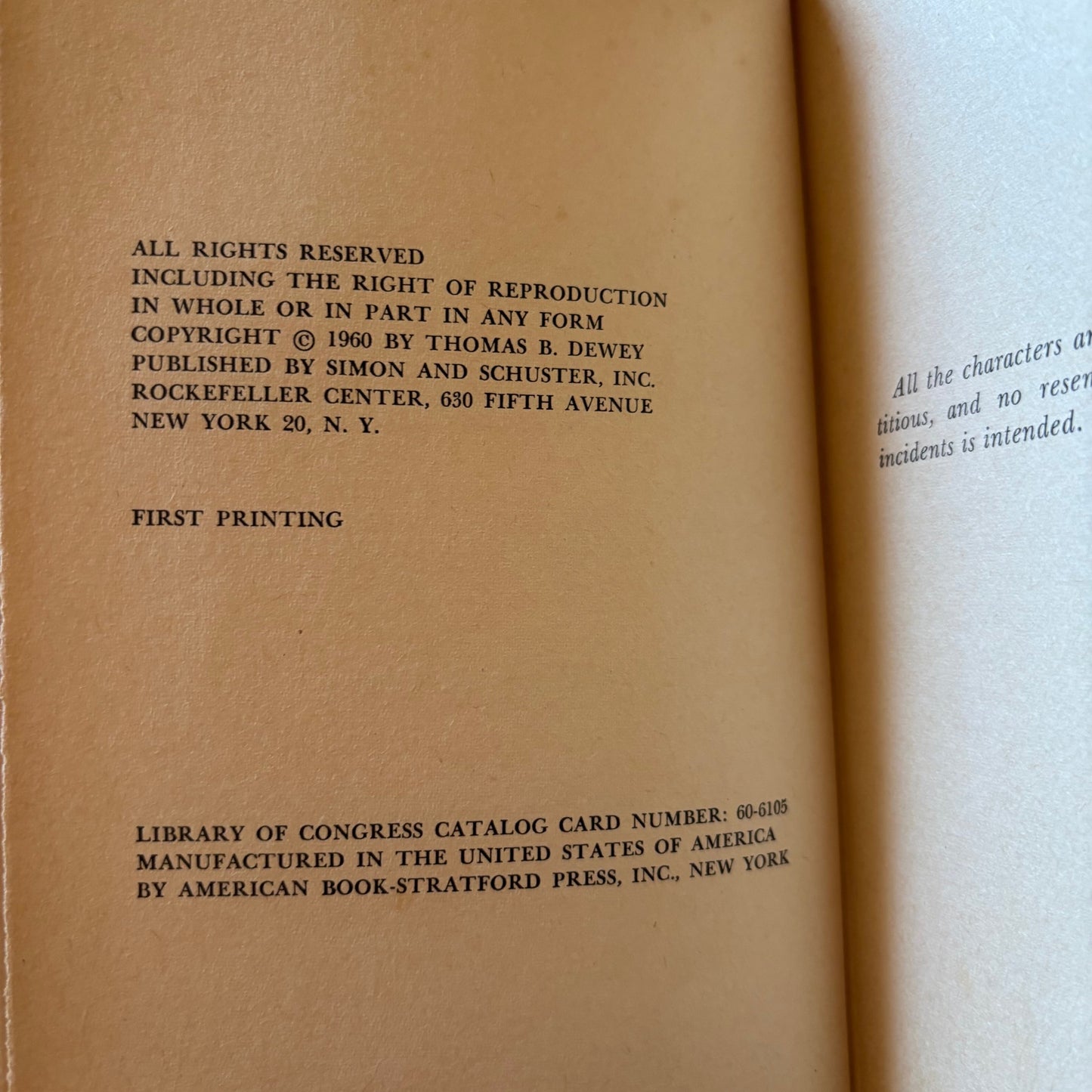 Thomas B. Dewey - The Girl Who Wasn't There - First Edition