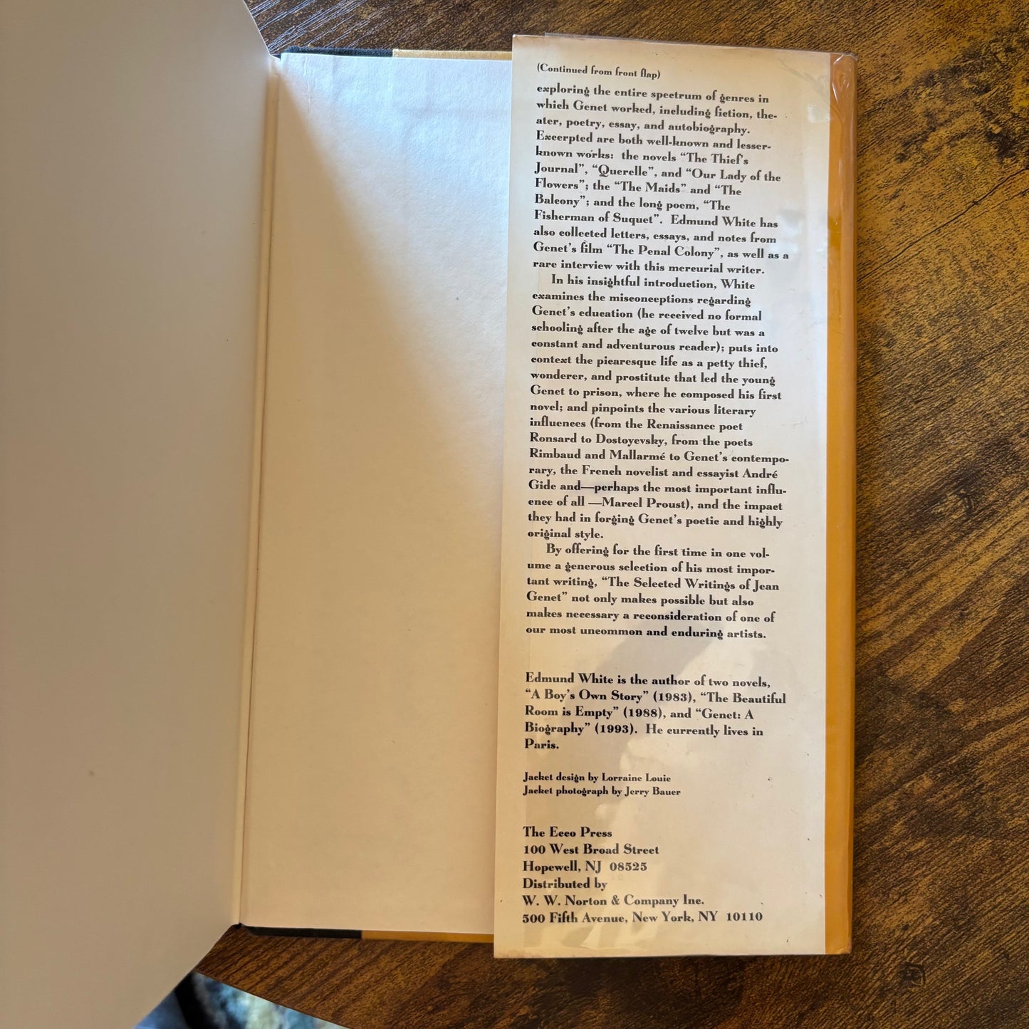 The Selected Writings of Jean Genet - First Edition - Signed by Edmund White