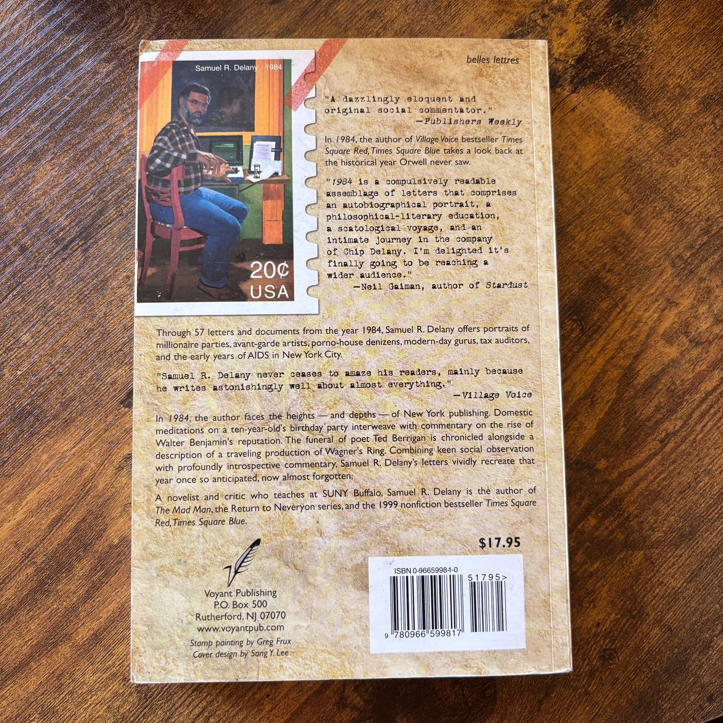 Samuel R. Delany - 1984: Selected Letters - Signed to Rachel Blau DuPlessis