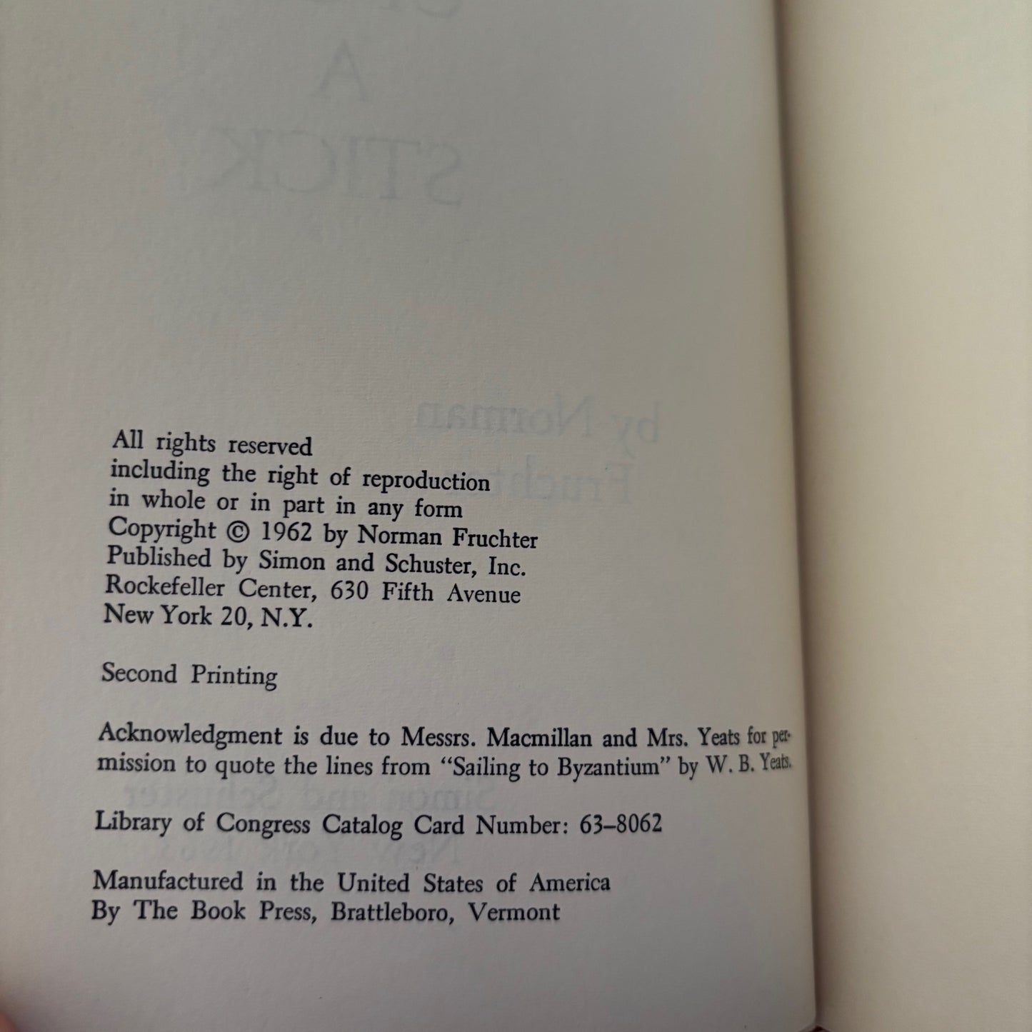Norman Fruchter - Coat Upon a Stick